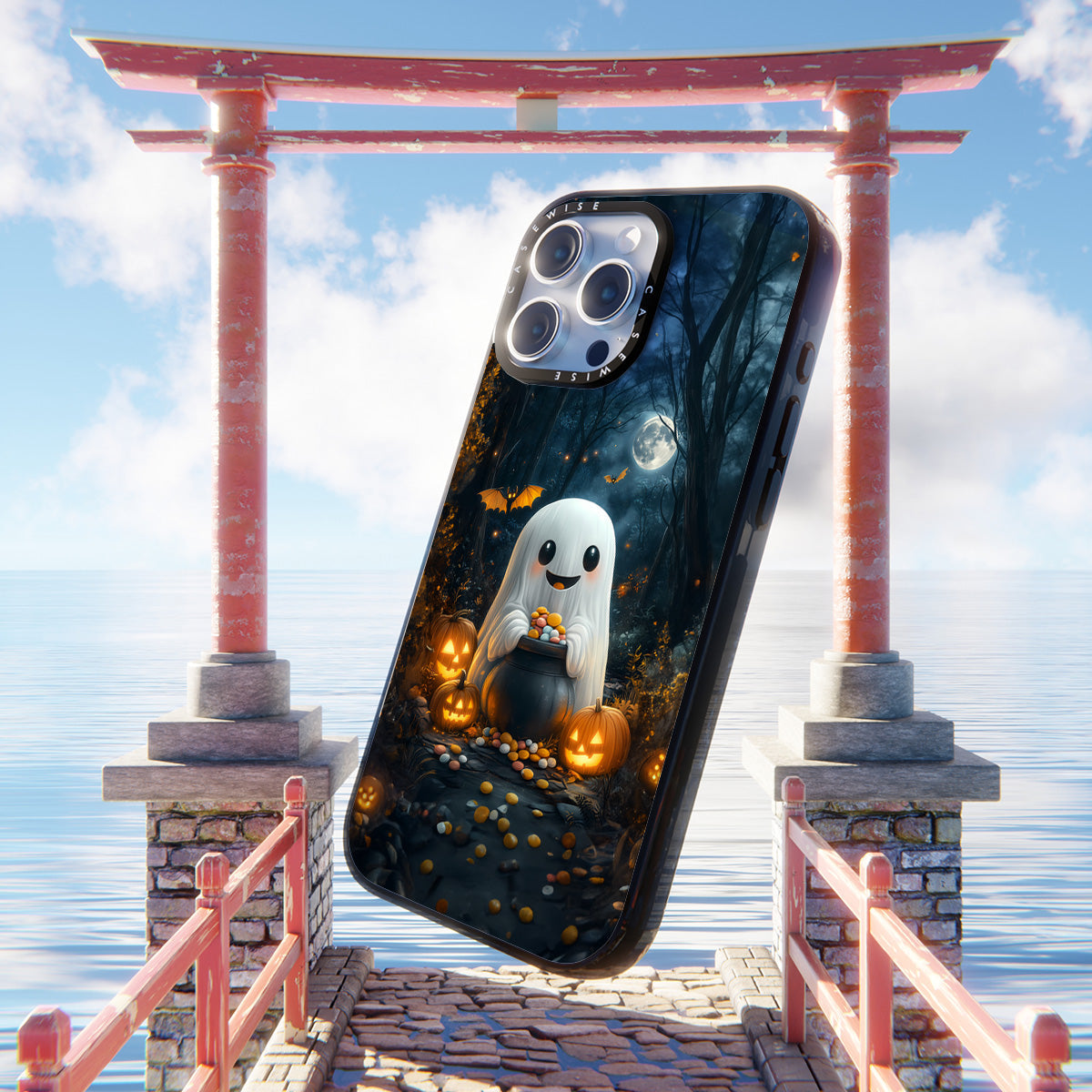 Pumpkin Ghost in Forest - Etui