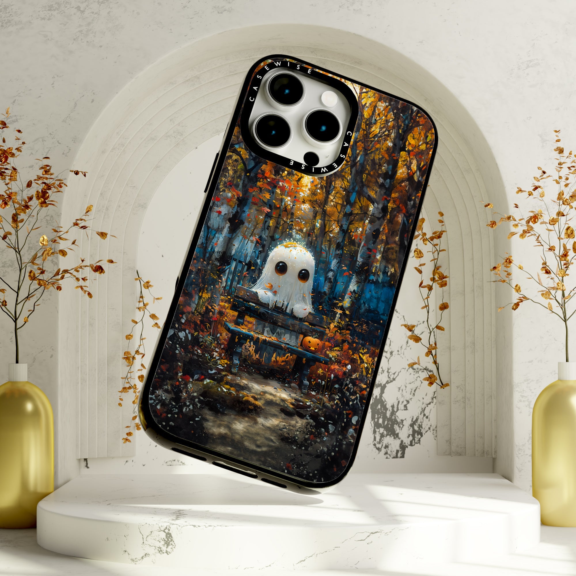 Cute Ghost in August Forest - Etui
