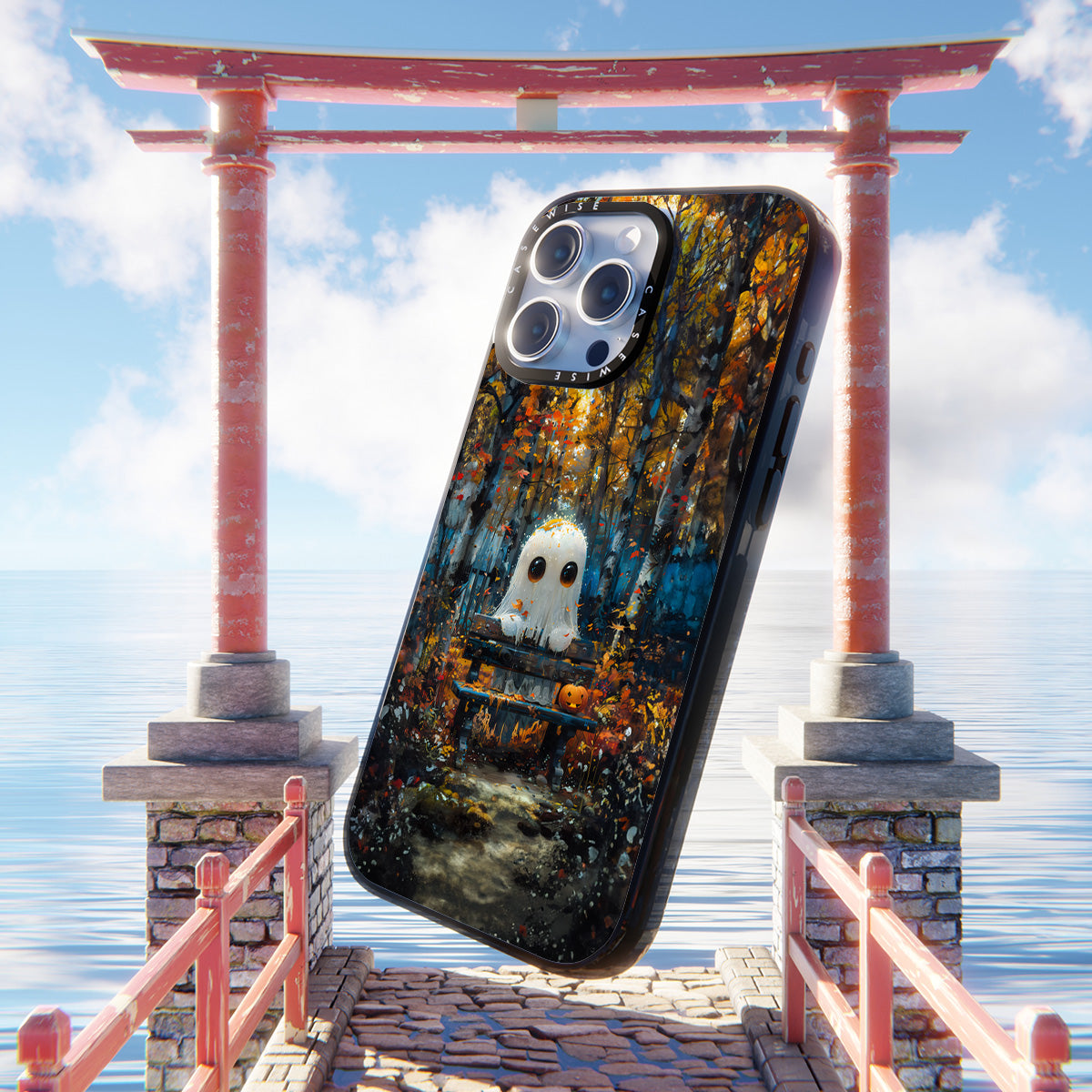 Cute Ghost in August Forest - Etui