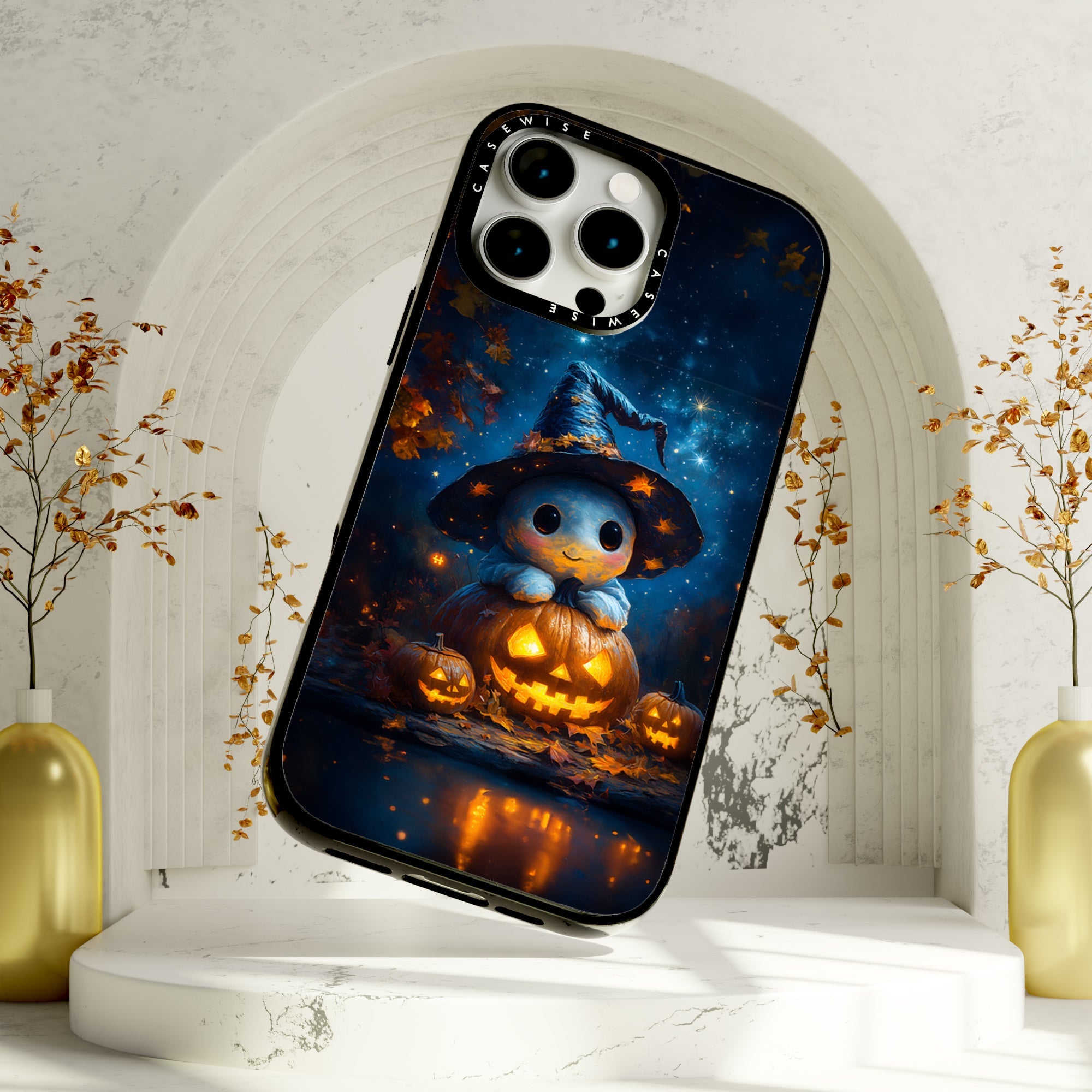Cute Baby Ghost on Pumpkin - Etui