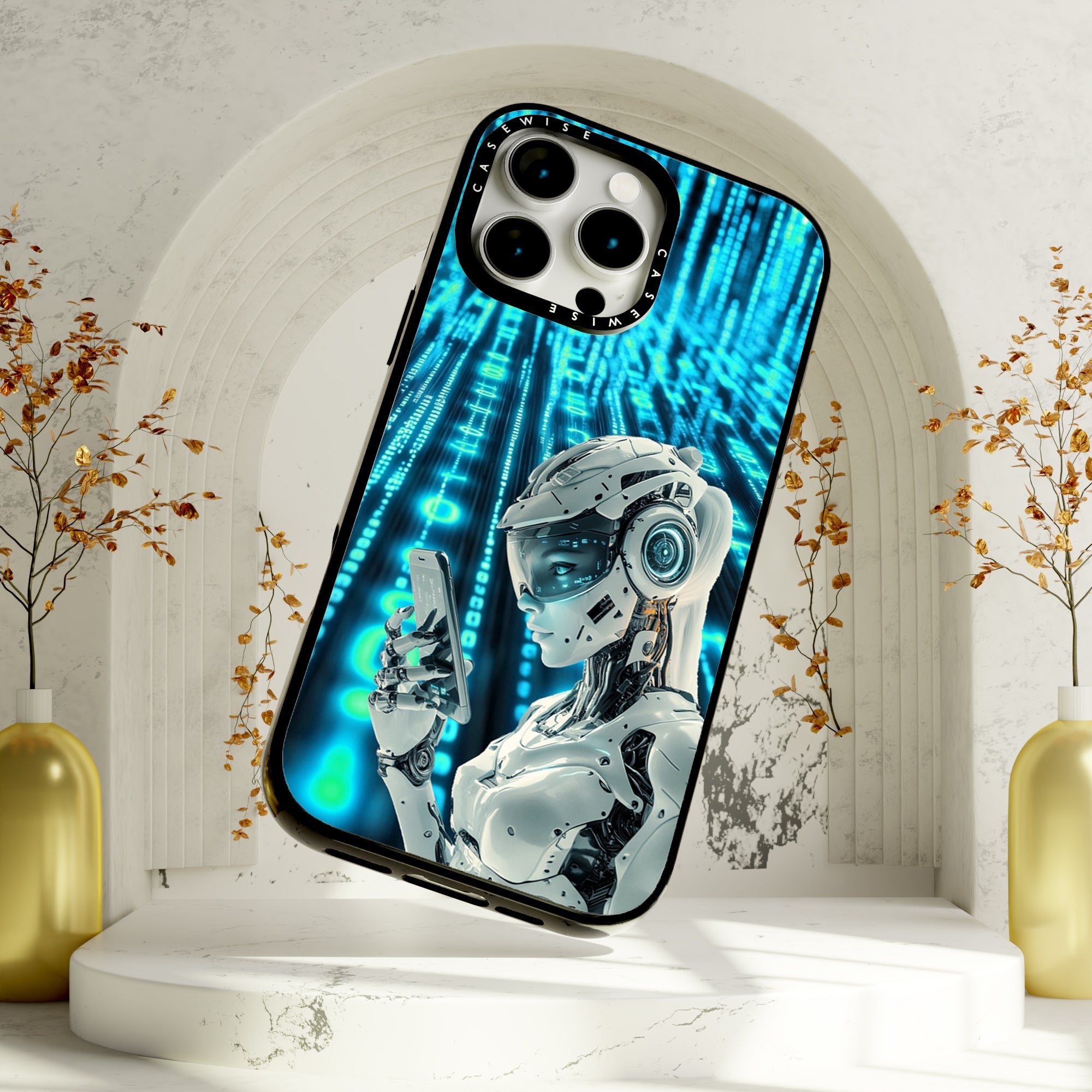 Digital Female Robot Phone - Etui