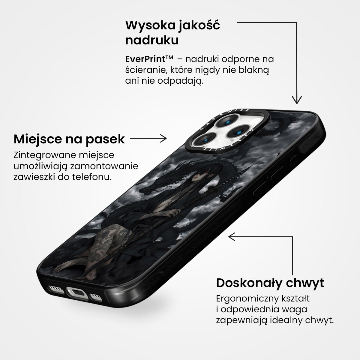 Gothic Black Inked Shadow Girl - Etui