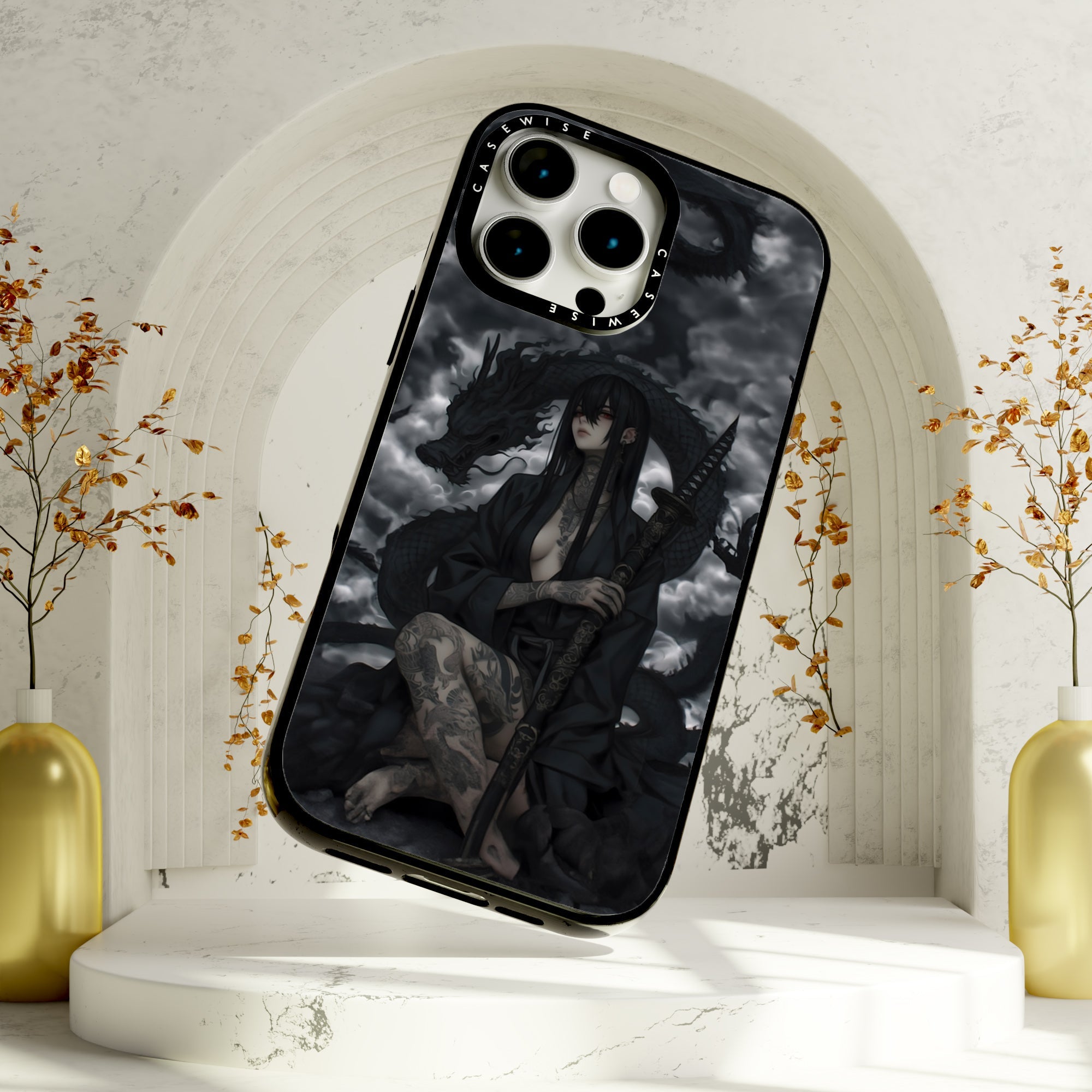 Gothic Black Inked Shadow Girl - Etui