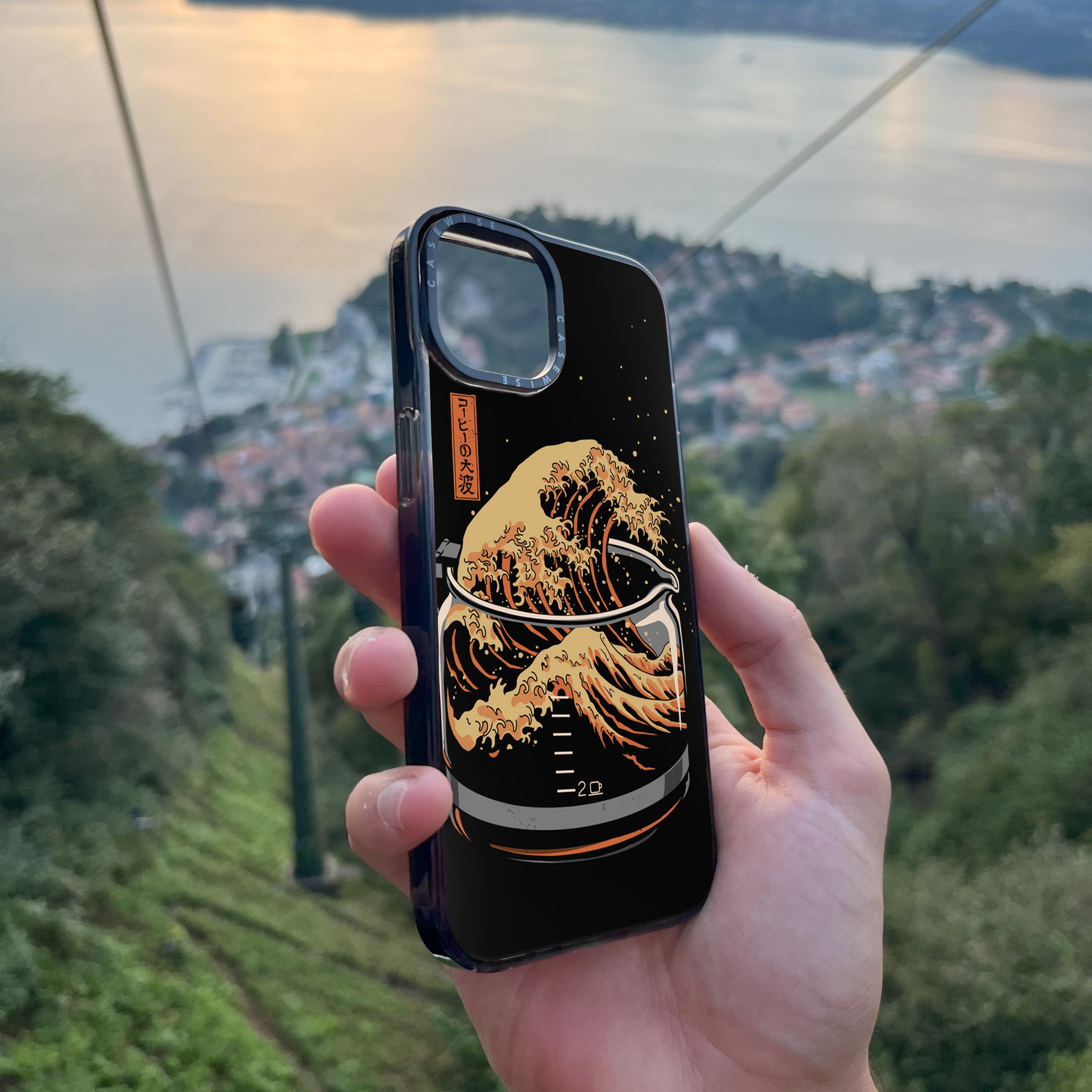 the great wave of coffee - Etui