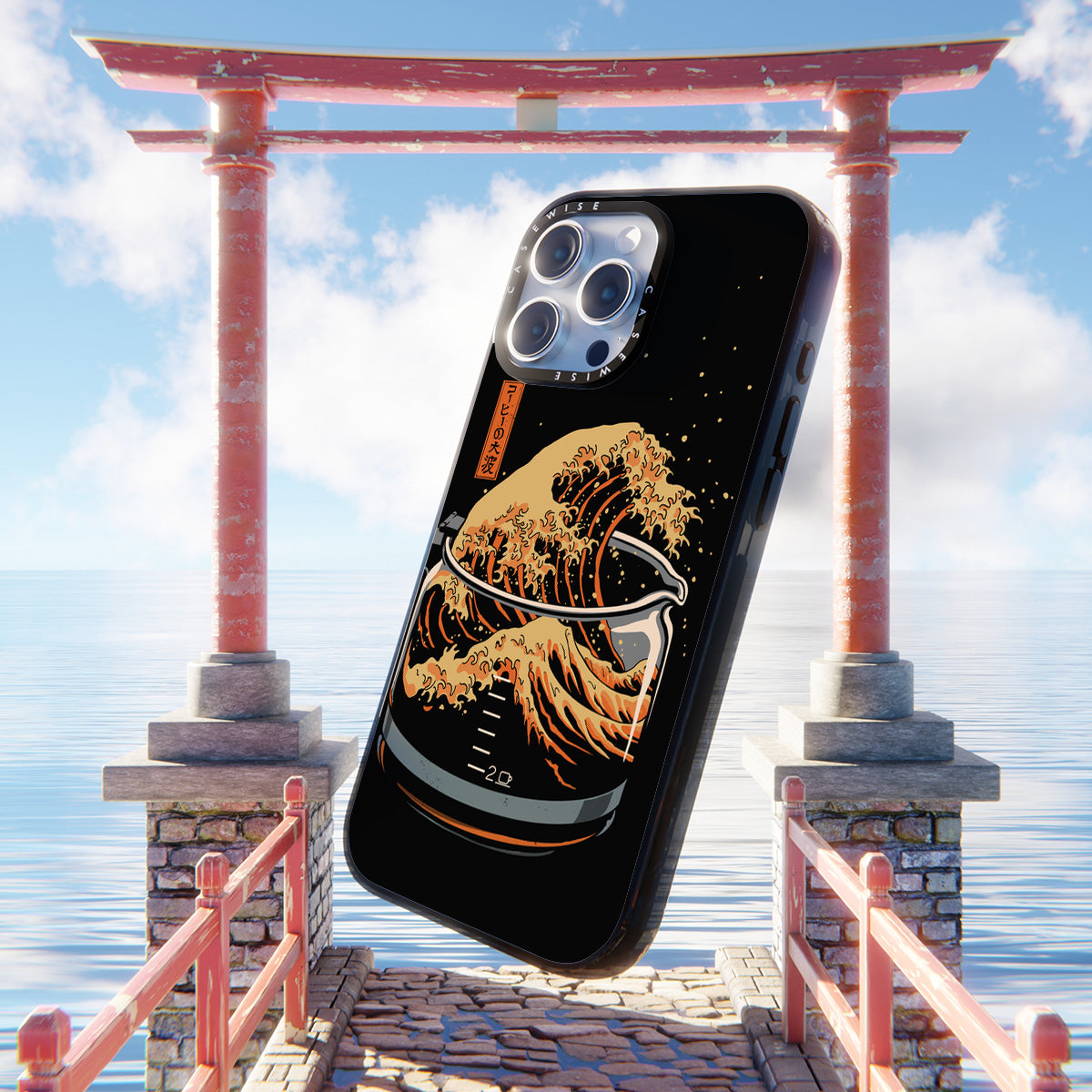 the great wave of coffee - Etui