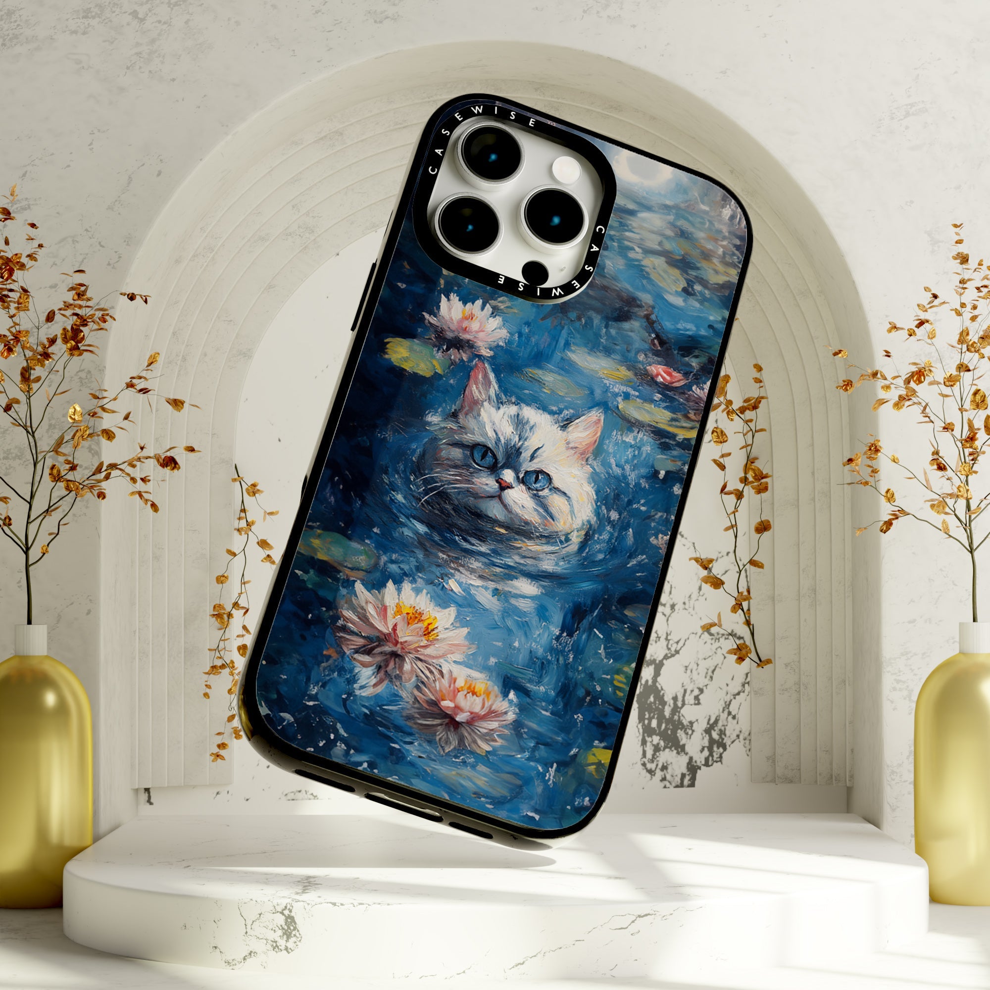 White Pond Cat - Etui