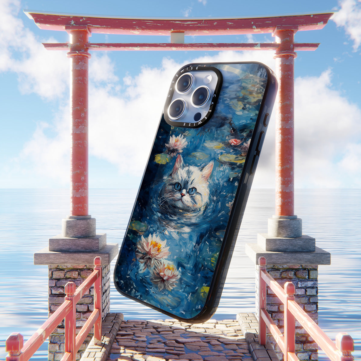 White Pond Cat - Etui