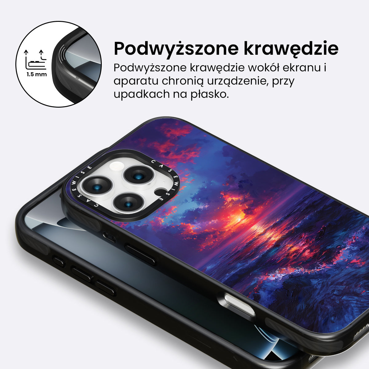 Midnight Sunset Ocean - Etui