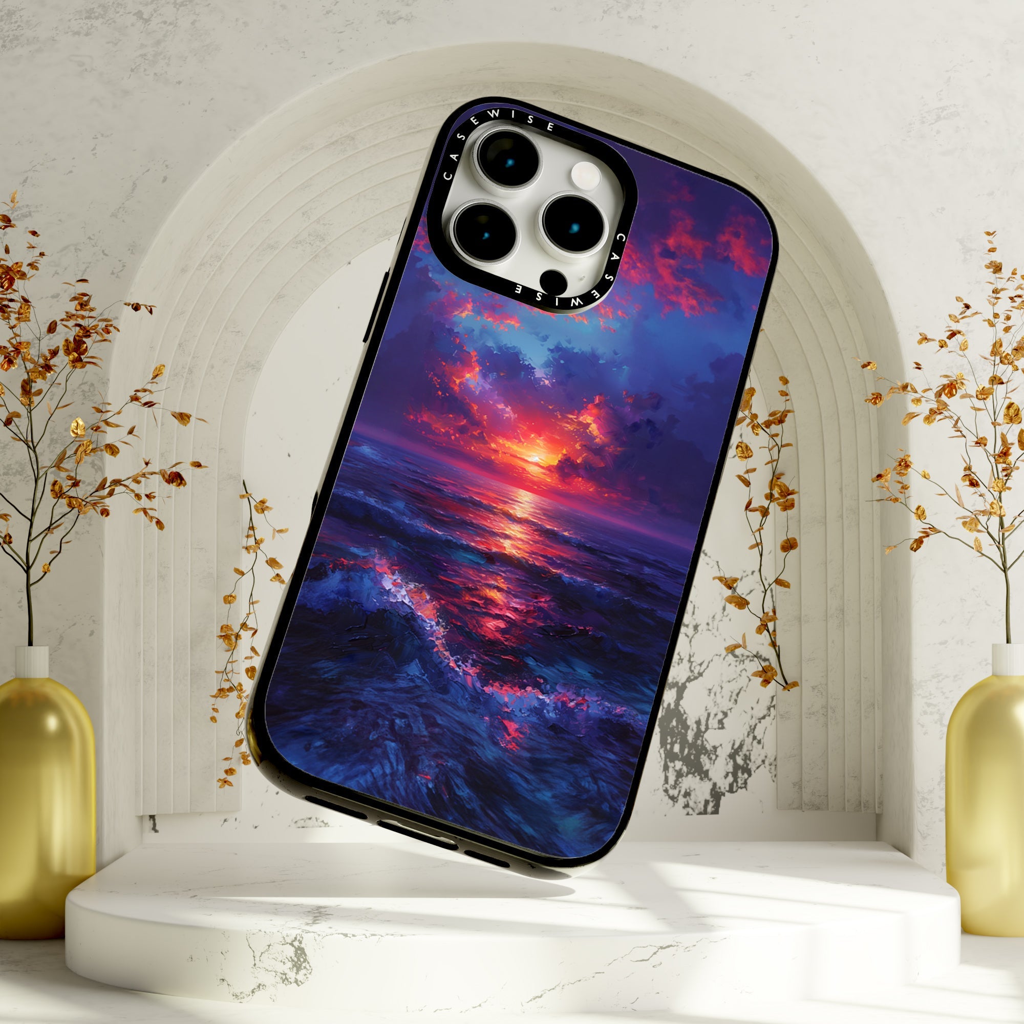 Midnight Sunset Ocean - Etui