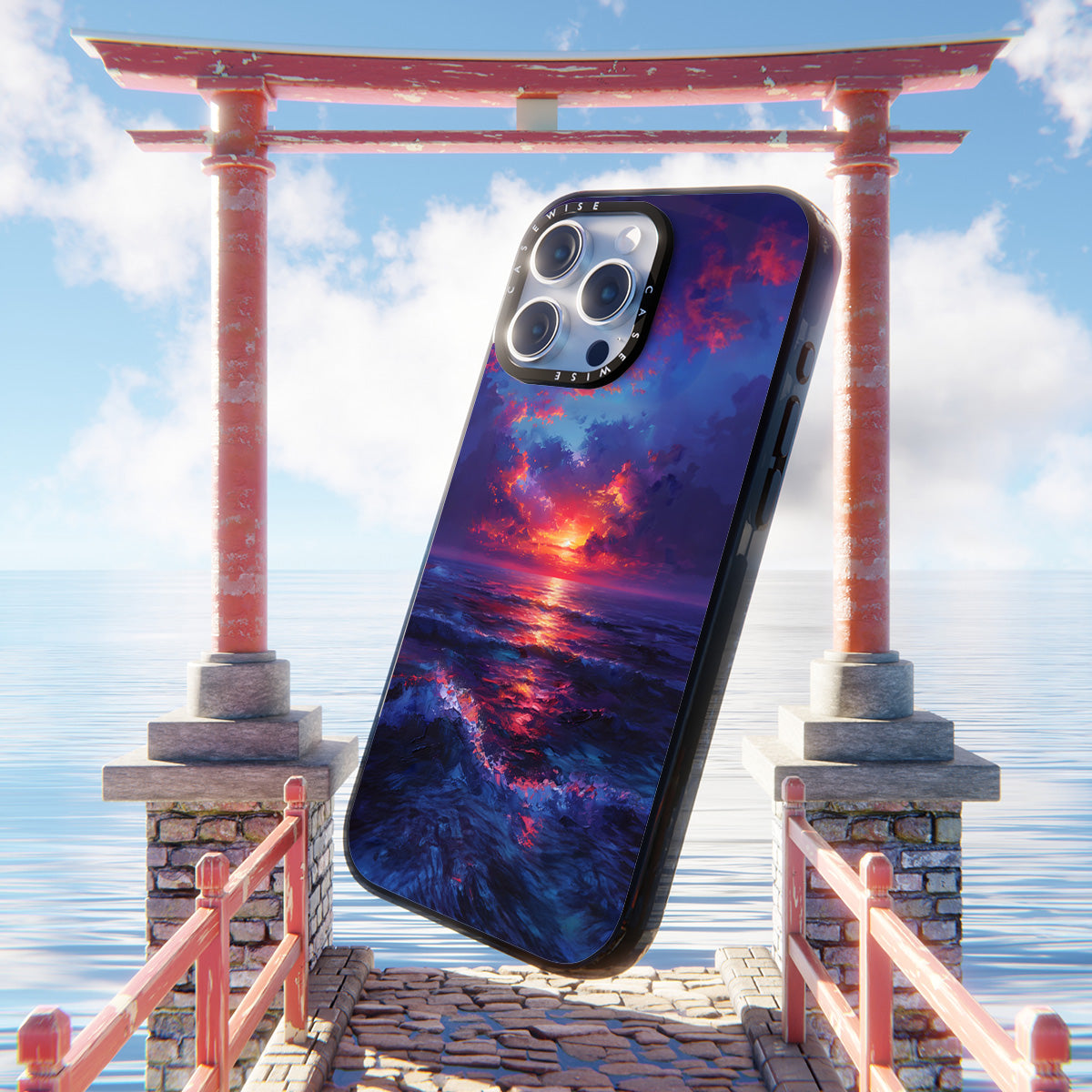 Midnight Sunset Ocean - Etui