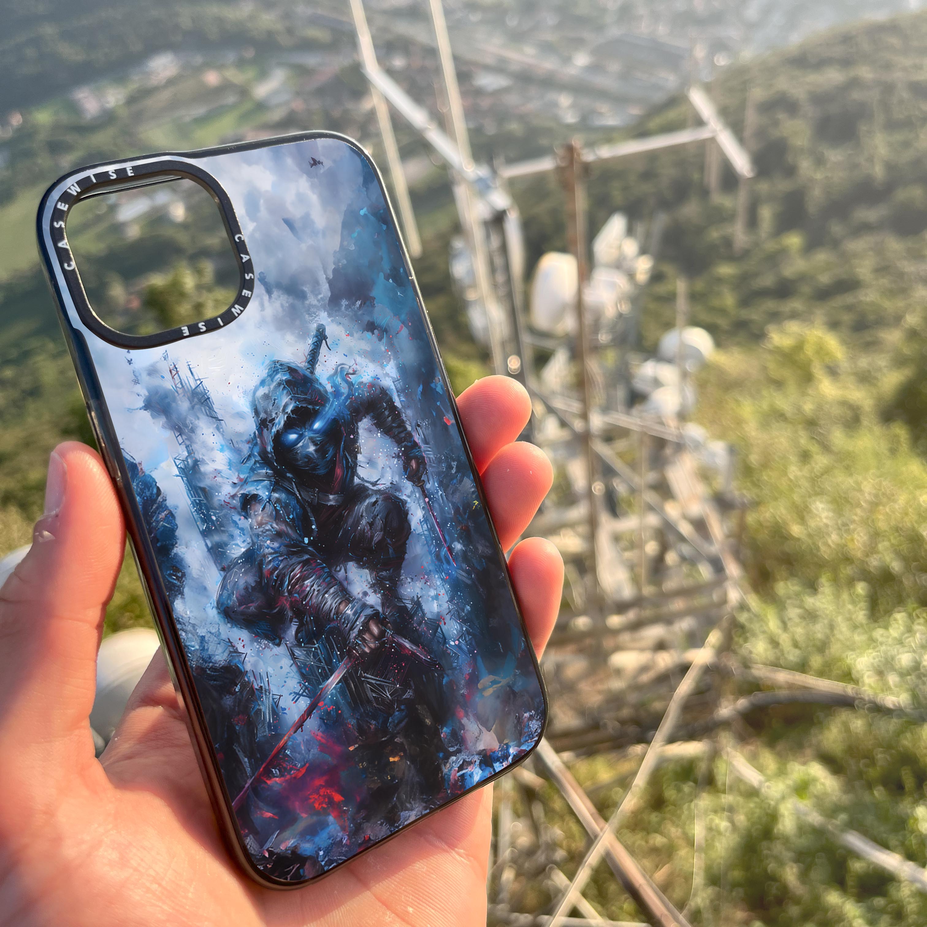 Ninja Samurai in Blue Fog - Etui