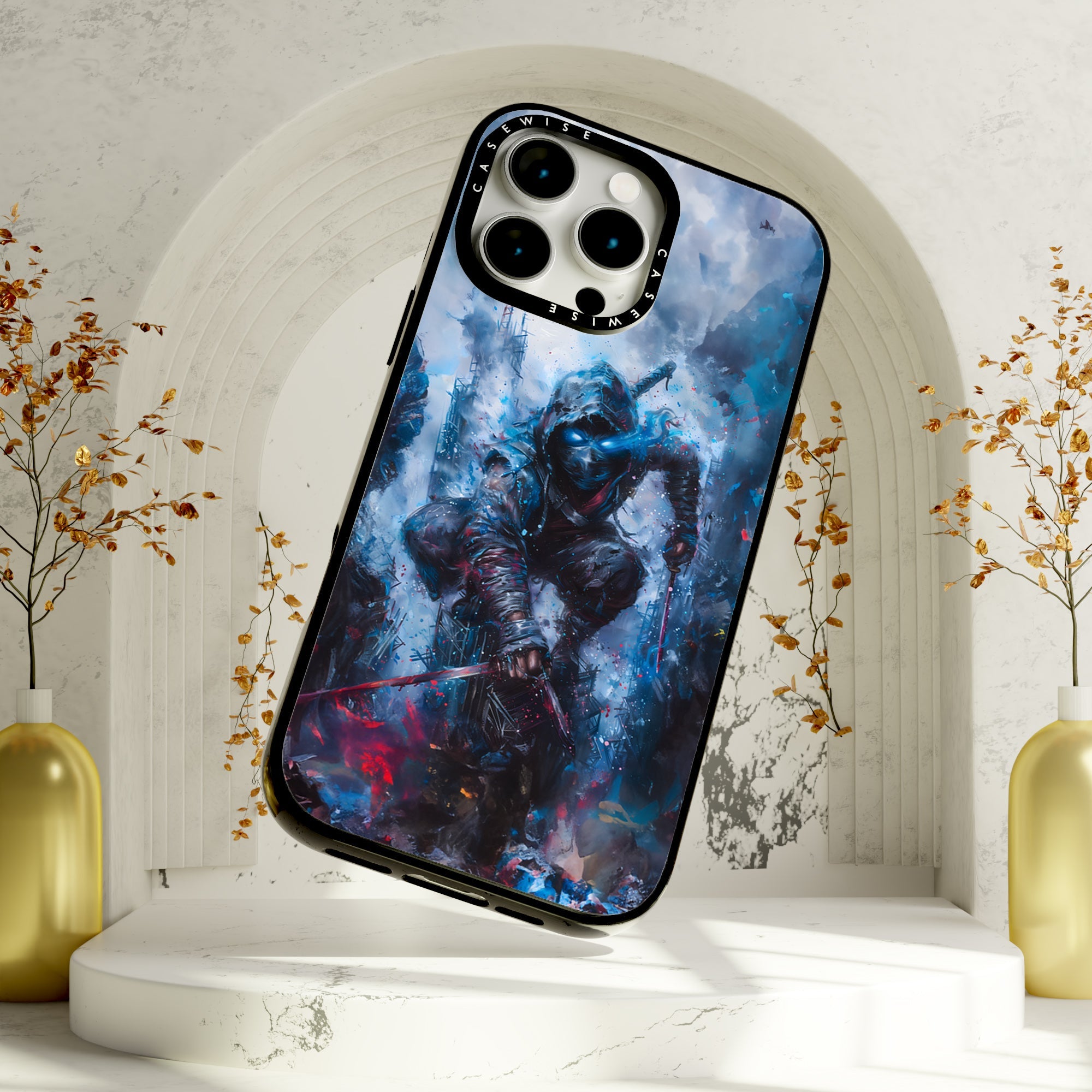 Ninja Samurai in Blue Fog - Etui