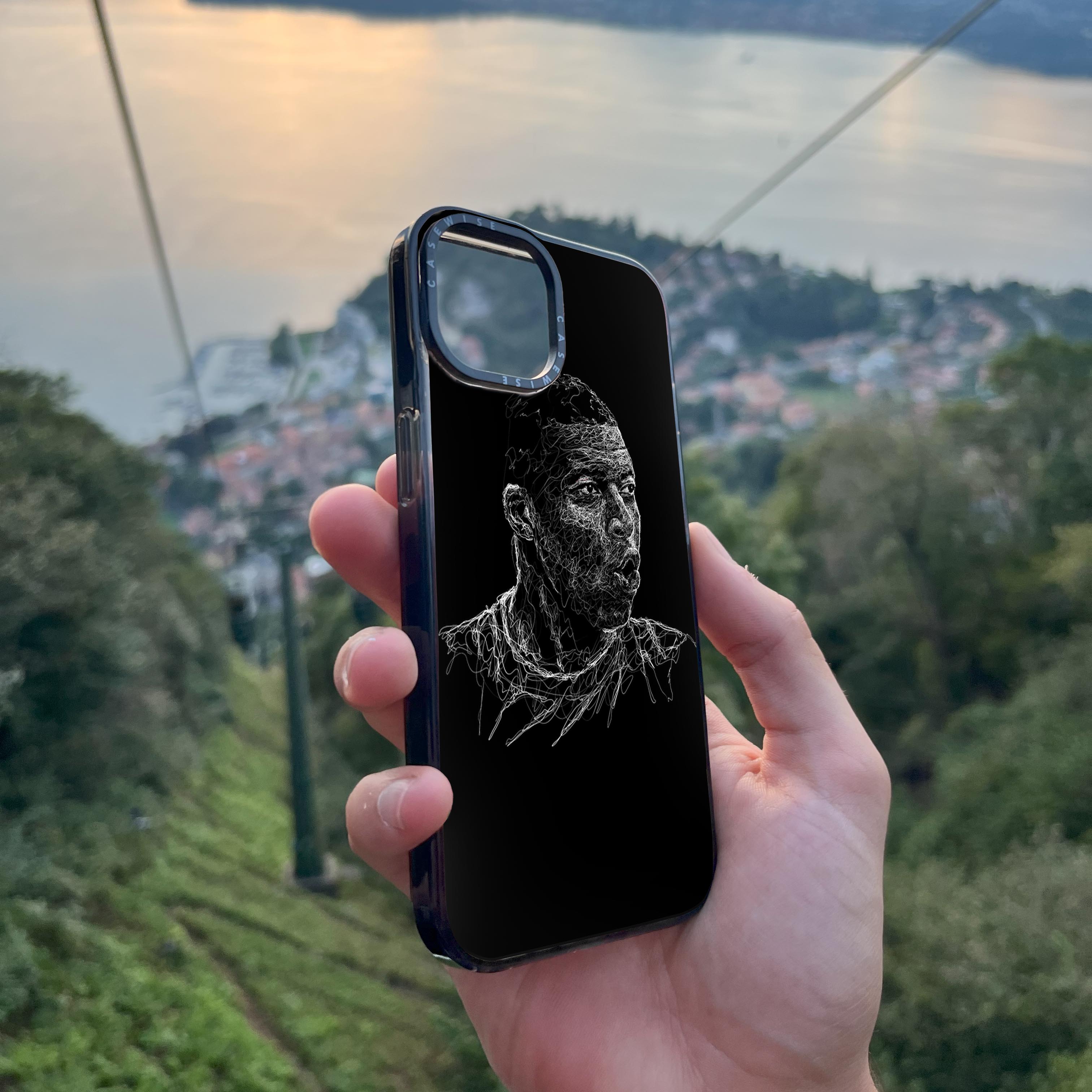 digital scribble art design inspired by kylian mbappe - Etui