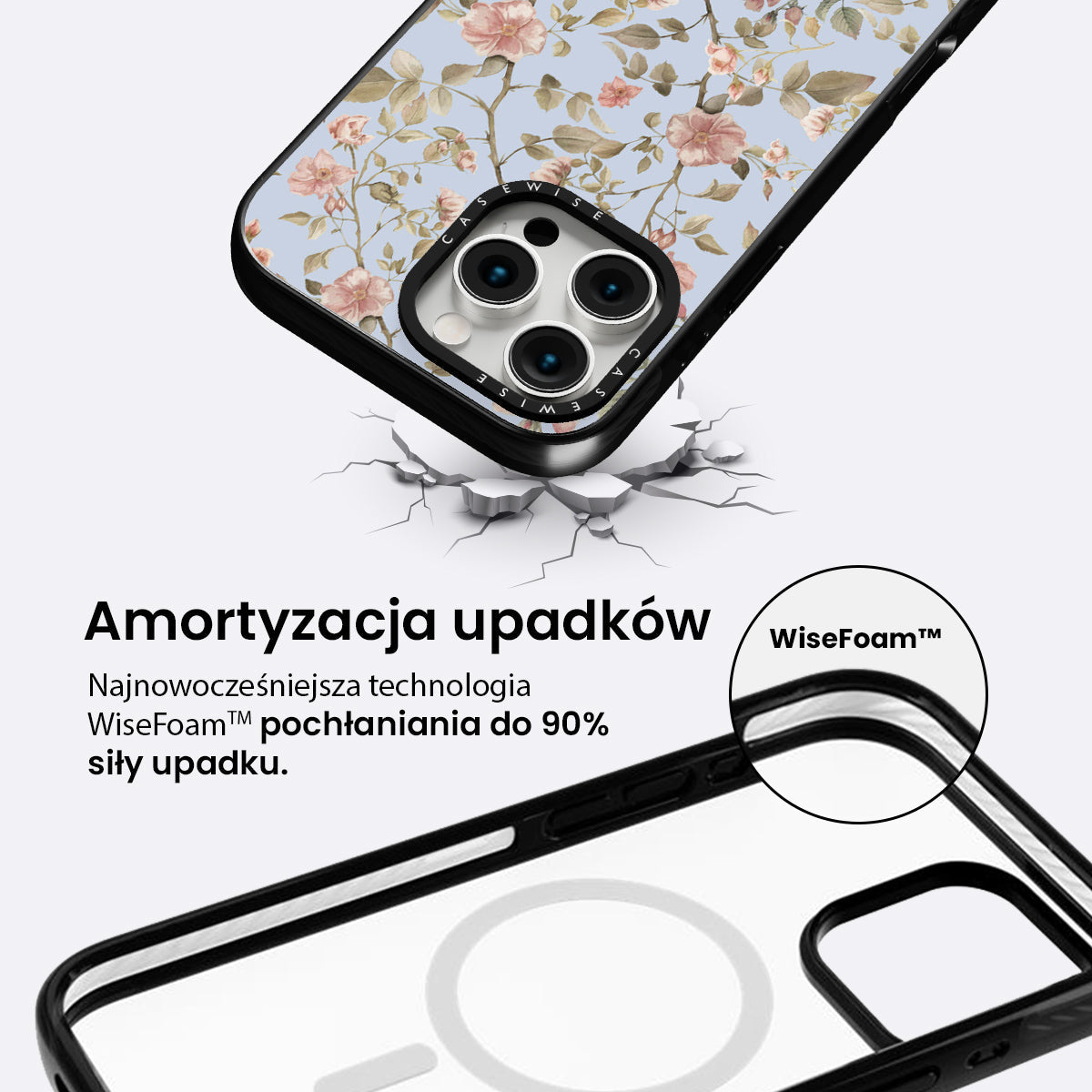 Ogród Różany (niebieski) - Etui