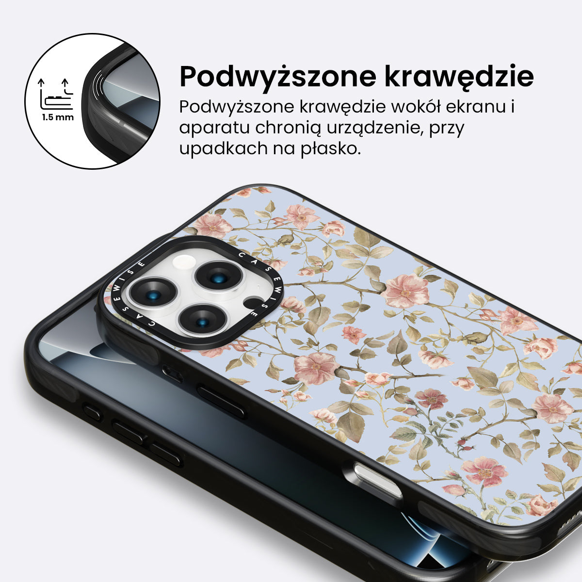 Ogród Różany (niebieski) - Etui