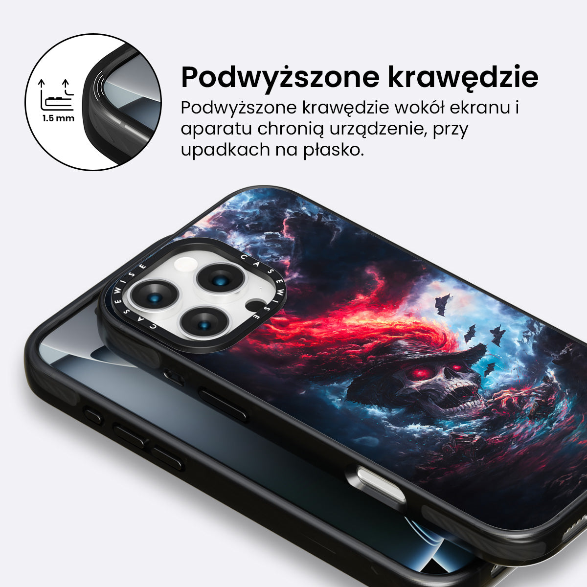 Czaszka kowboja natura - Etui