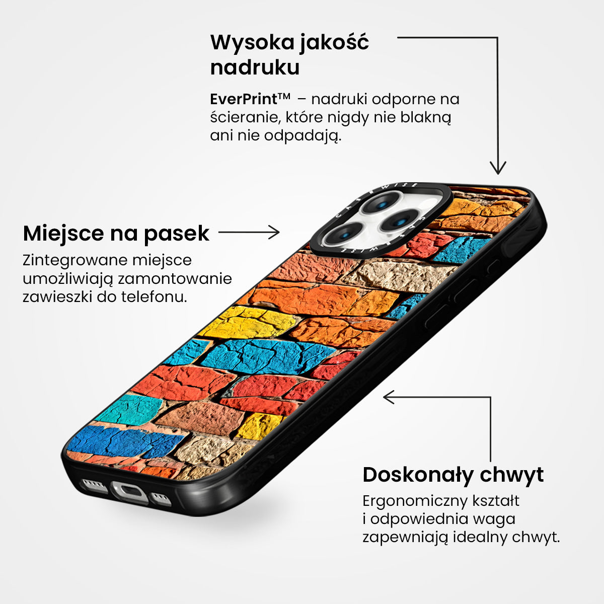 Kolorowa ściana z cegieł - Etui