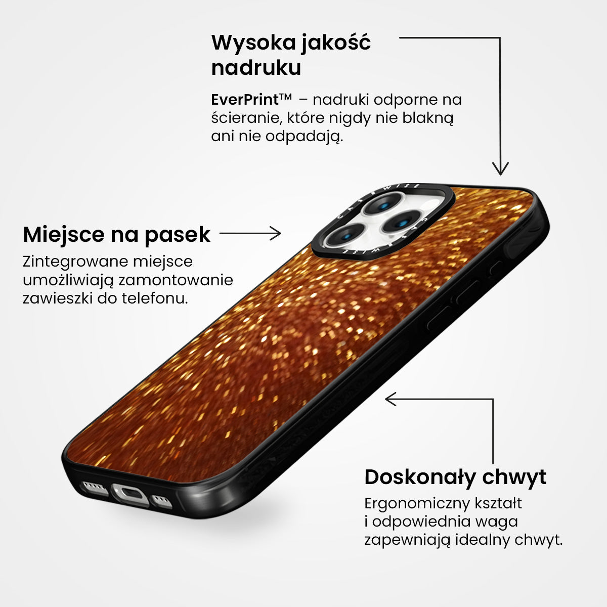 Brokat złoty - Etui