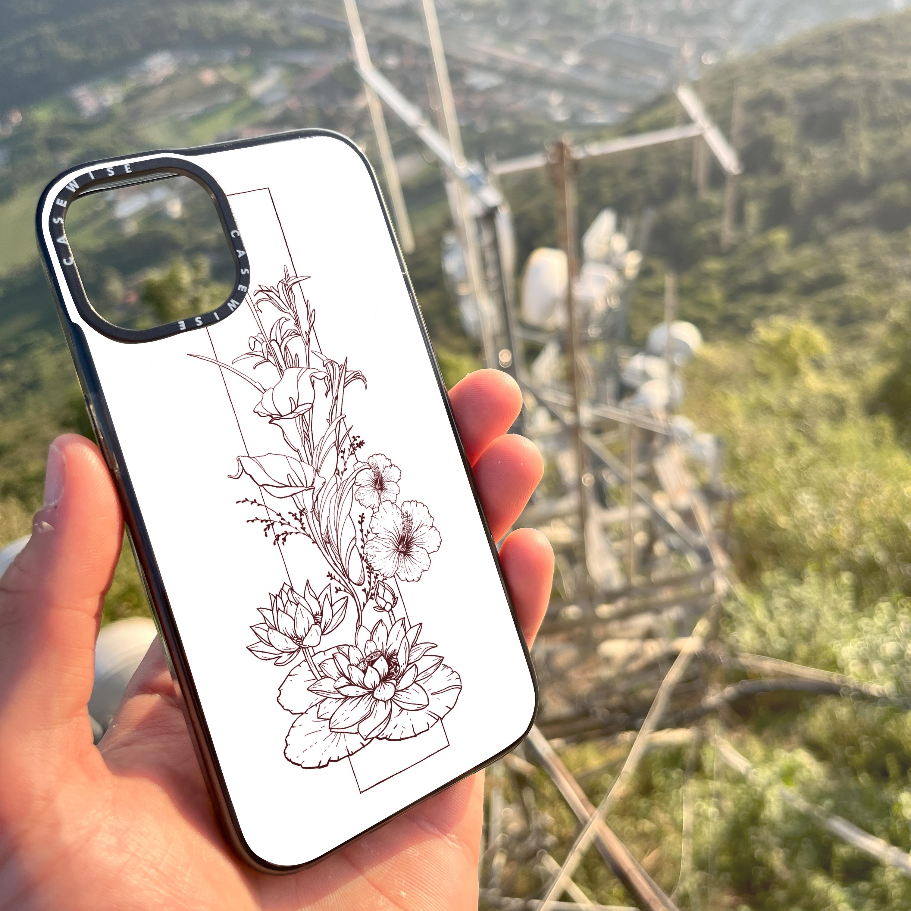 Kompozycja kwiatowa - linia - Etui