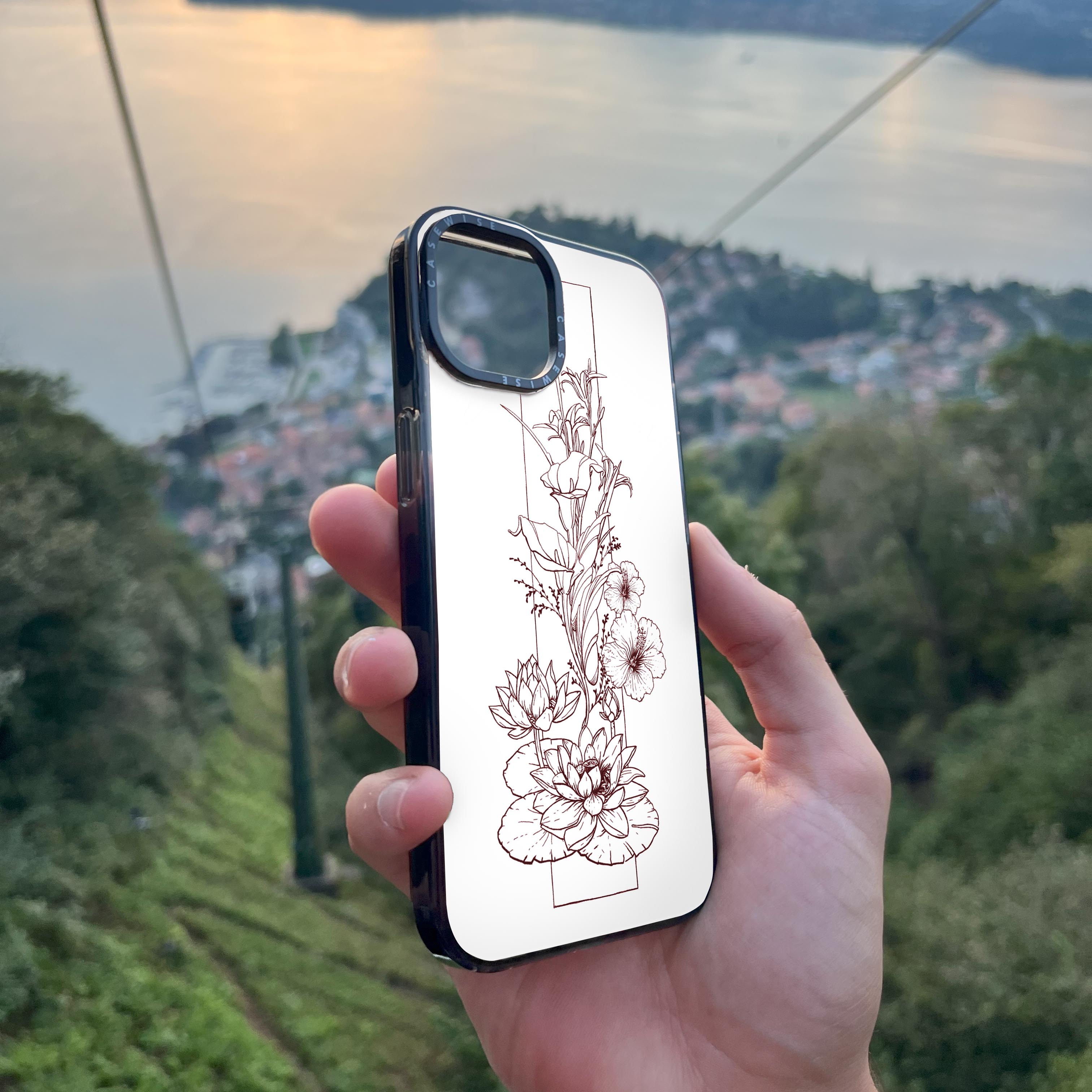 Kompozycja kwiatowa - linia - Etui