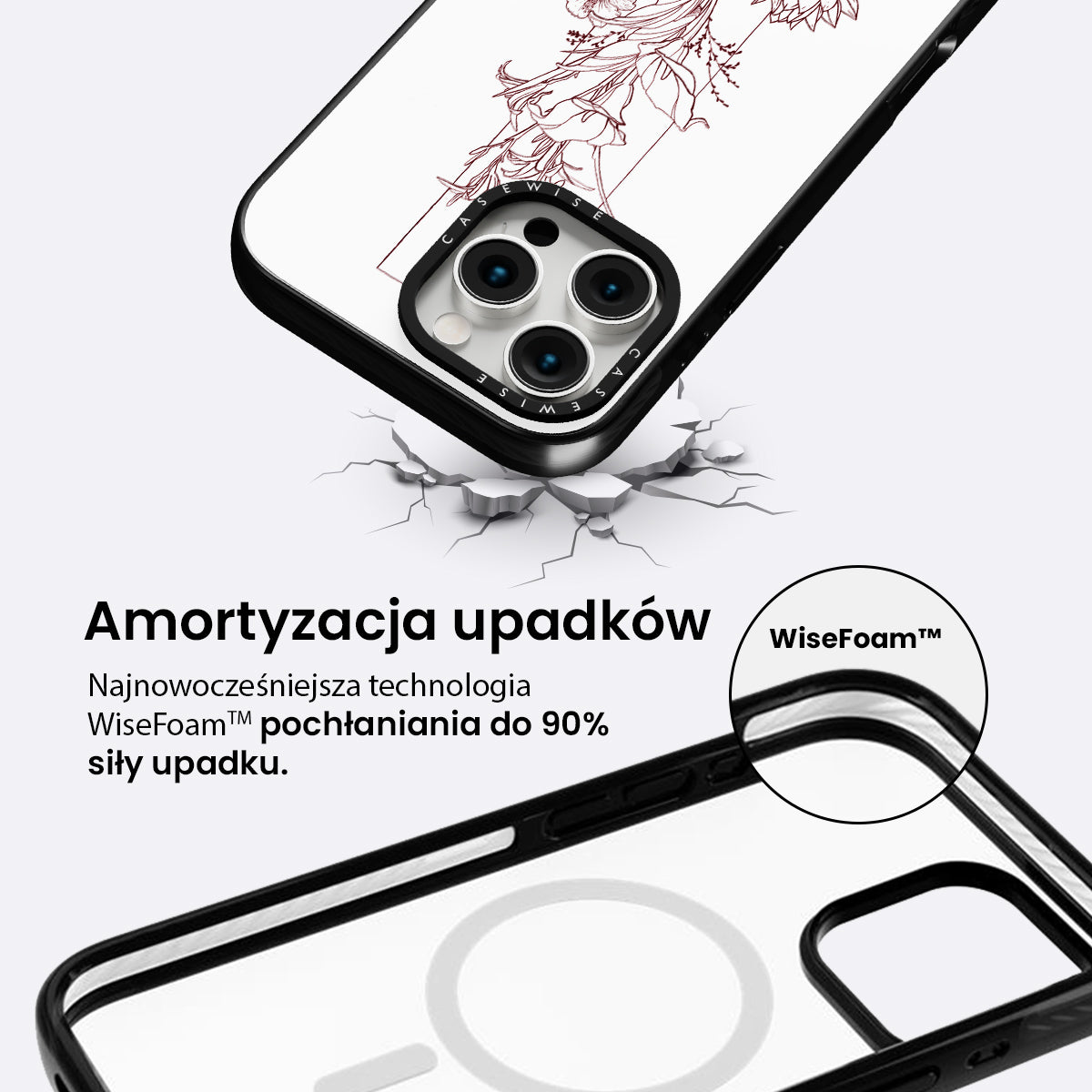 Kompozycja kwiatowa - linia - Etui