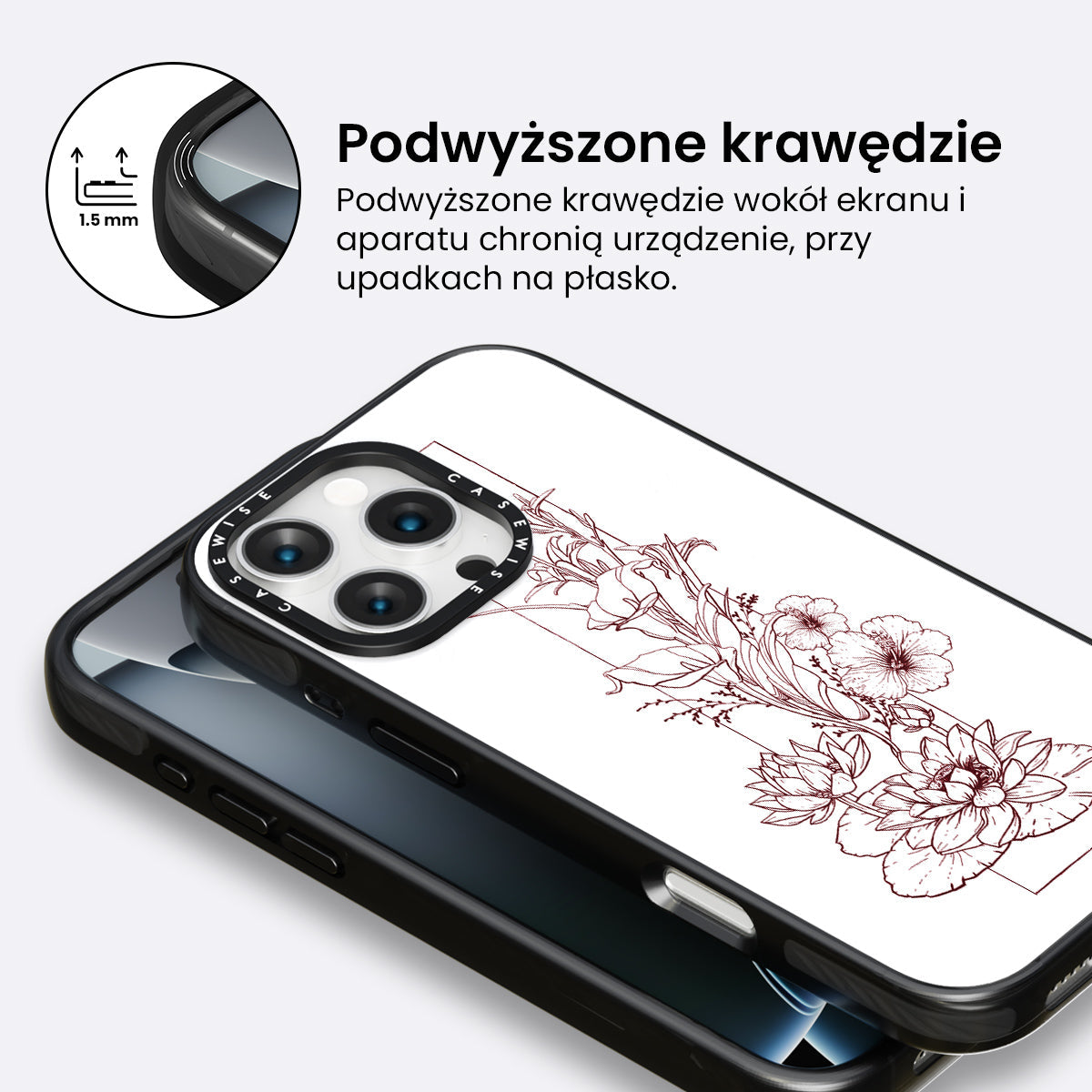 Kompozycja kwiatowa - linia - Etui
