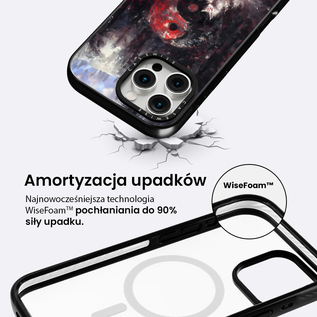 Kitsune Yin i Yang Malowanie - Etui