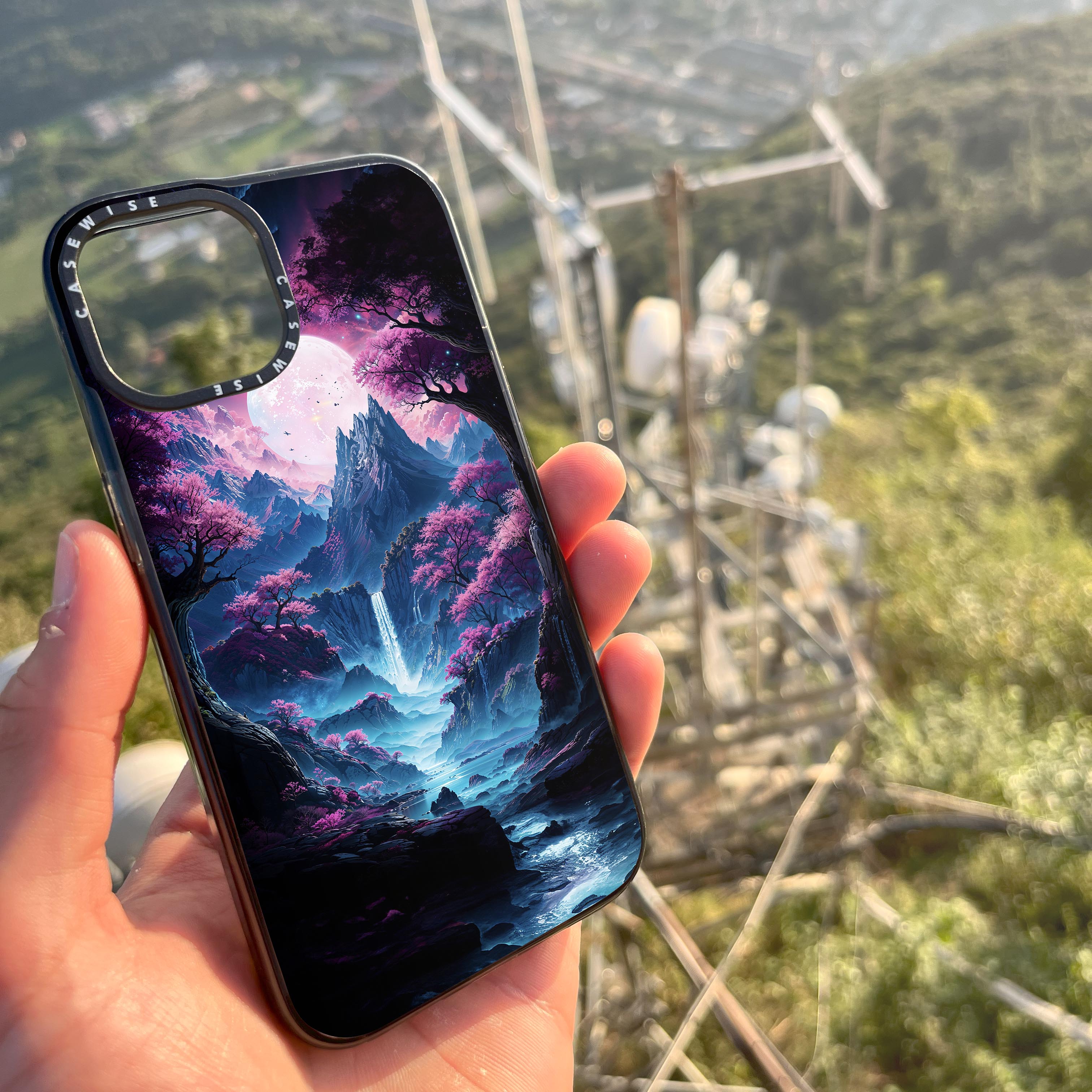 Neon Sakura Mountain Falls - Etui