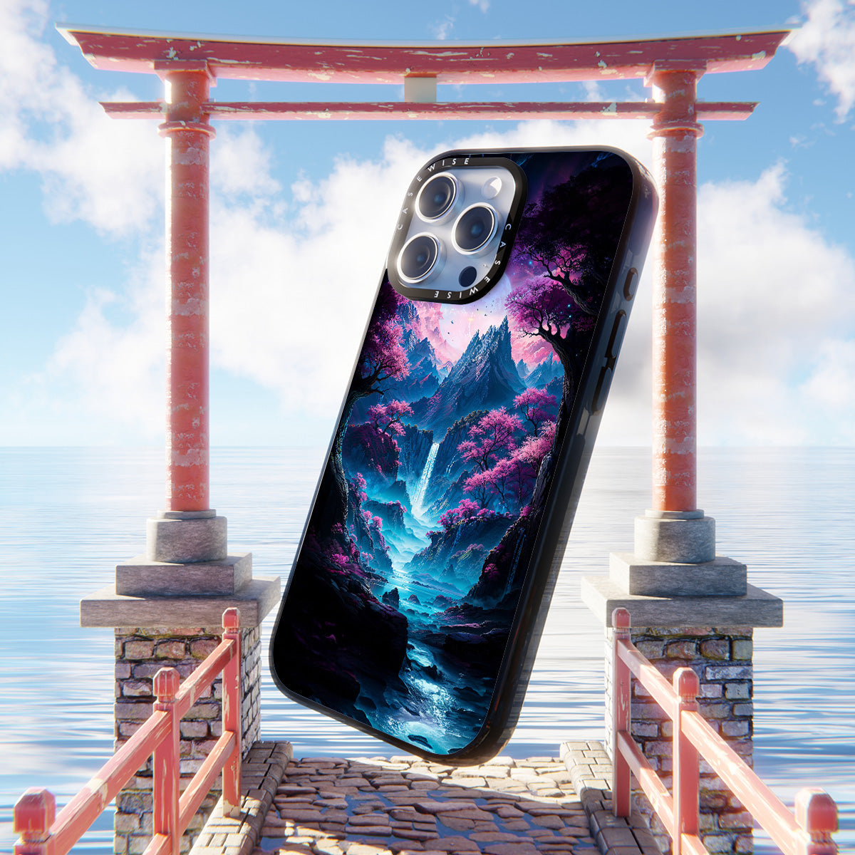 Neon Sakura Mountain Falls - Etui