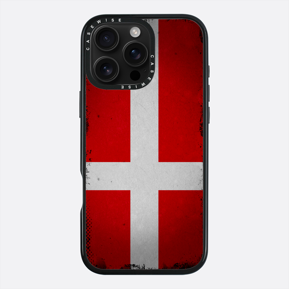 Flaga grunge Danii - Etui