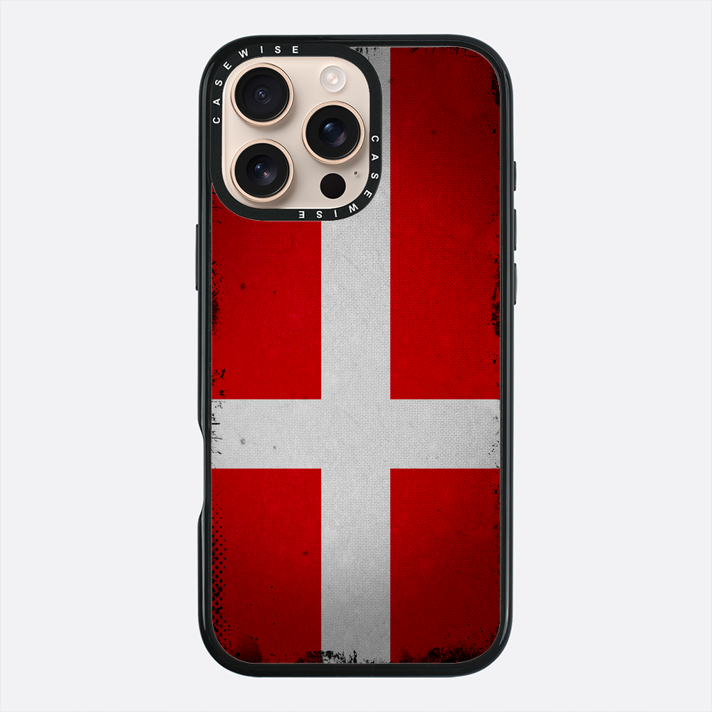 Flaga grunge Danii - Etui