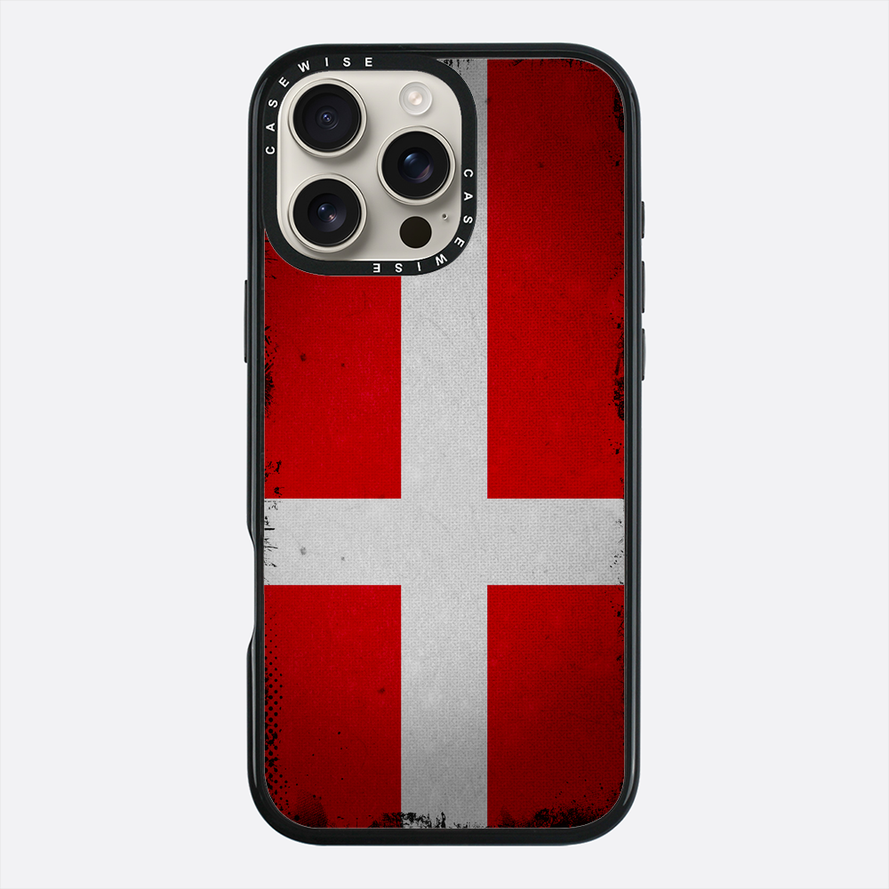 Flaga grunge Danii - Etui