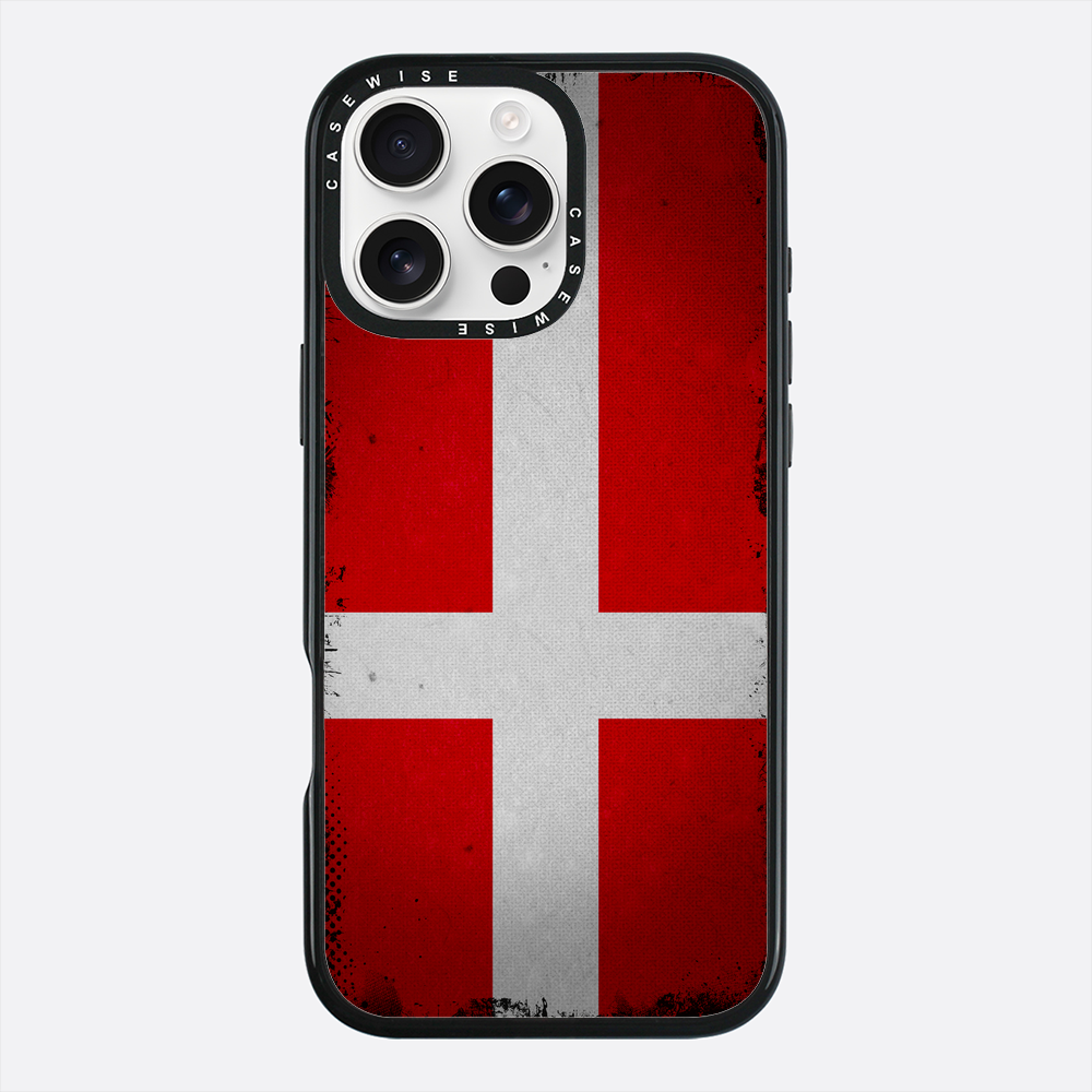 Flaga grunge Danii - Etui