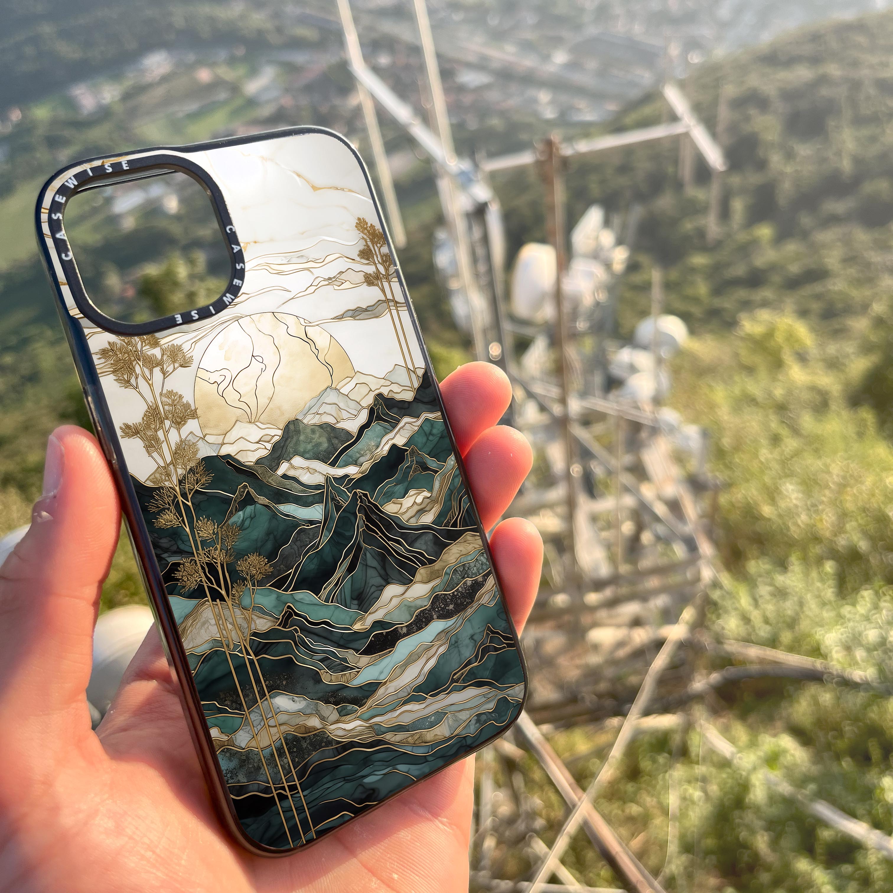 Abstract Mountain Sunset - Etui