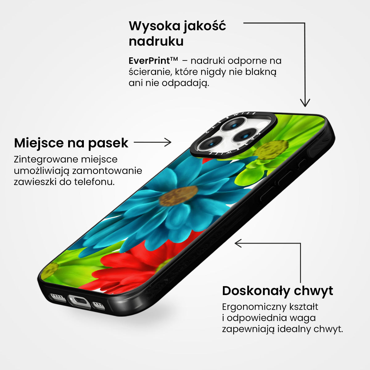 Kwiaty w wyrazistych kolorach - Etui