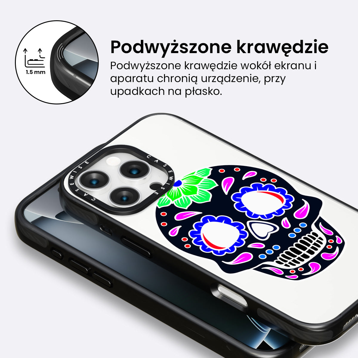 Czaszka zabawna Halloween - Etui