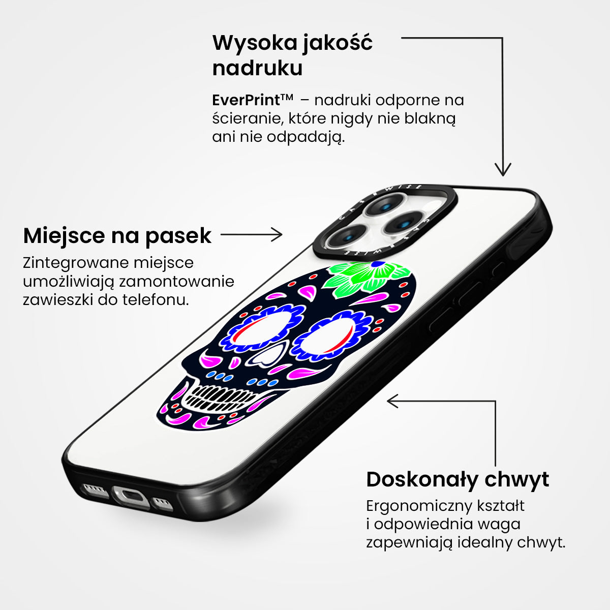 Czaszka zabawna Halloween - Etui