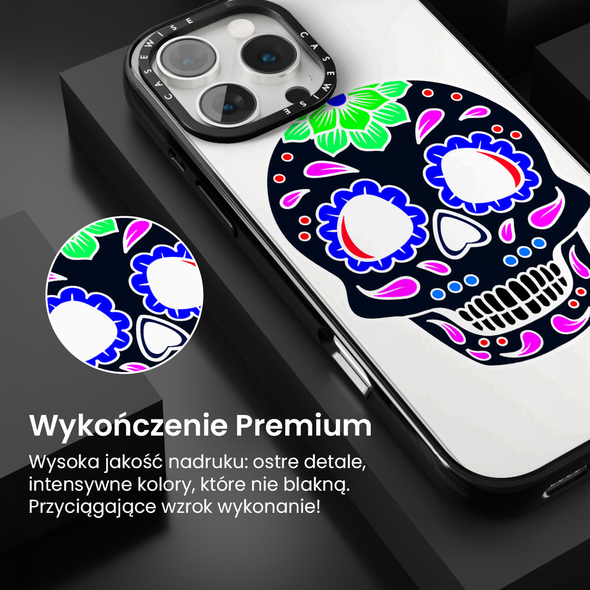 Czaszka zabawna Halloween - Etui