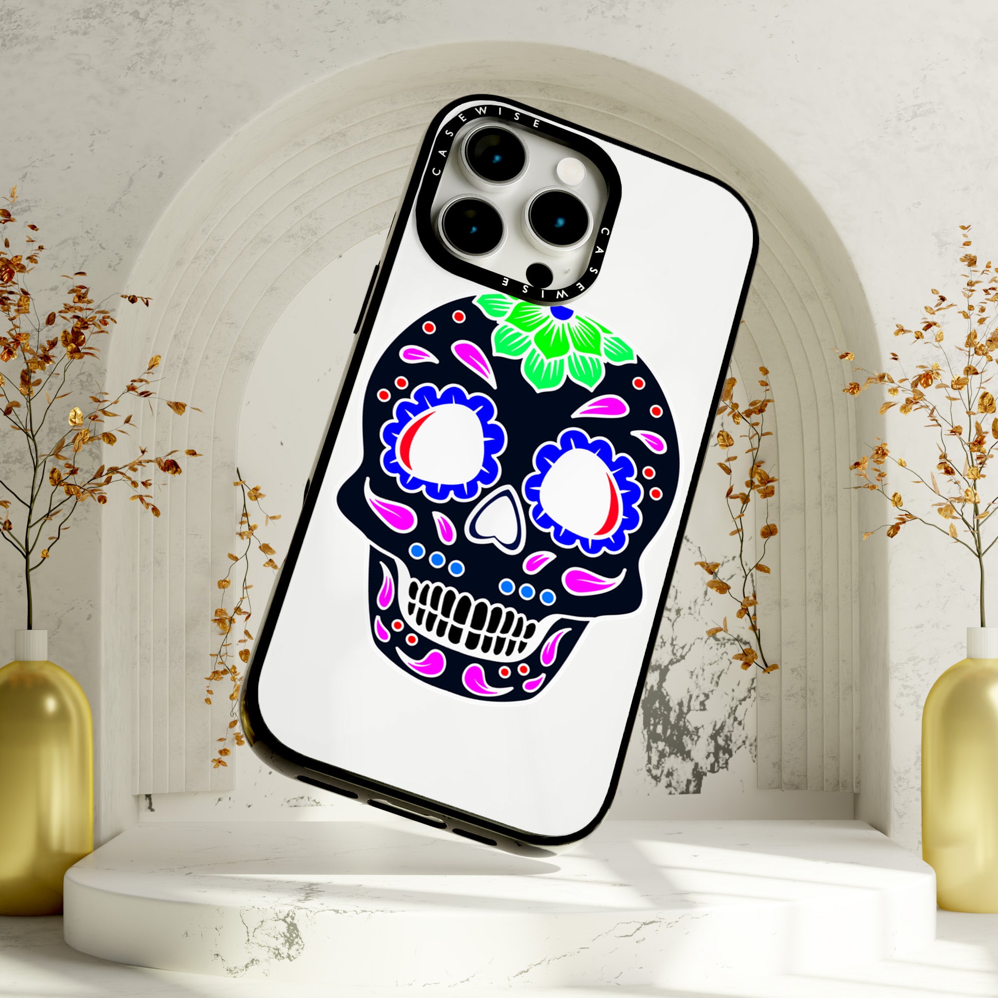 Czaszka zabawna Halloween - Etui
