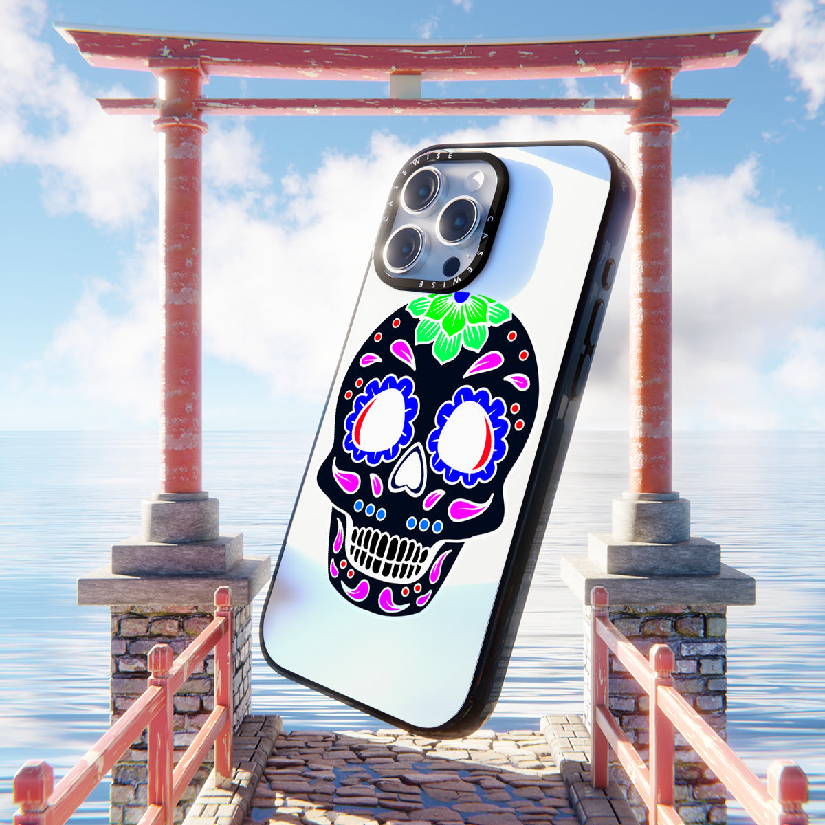 Czaszka zabawna Halloween - Etui