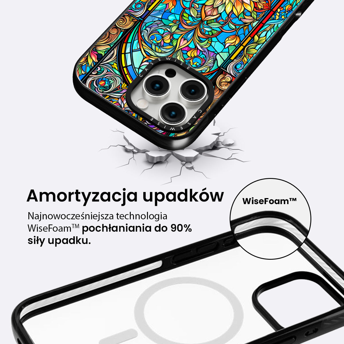 Kwiaty witrażowe - Etui