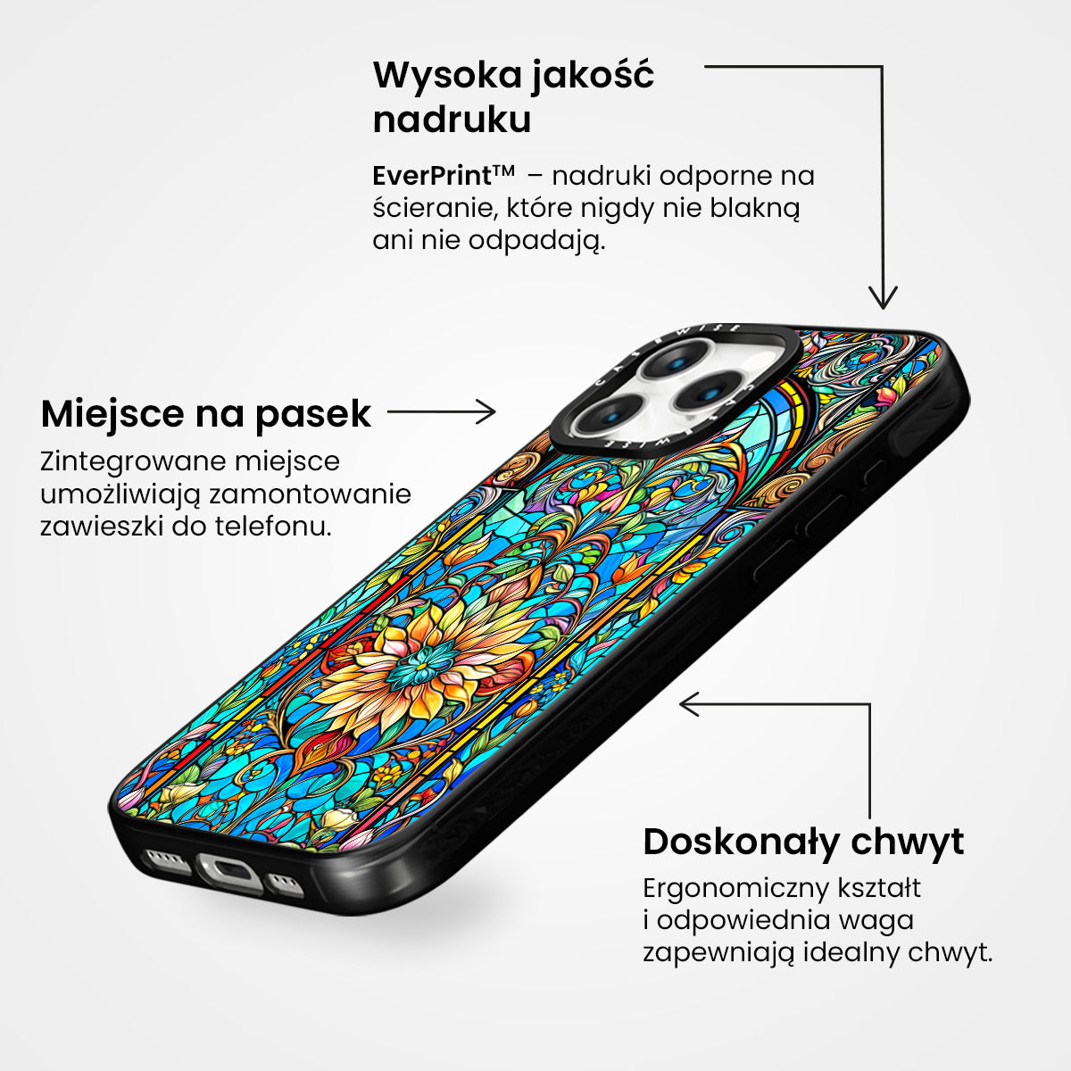 Kwiaty witrażowe - Etui