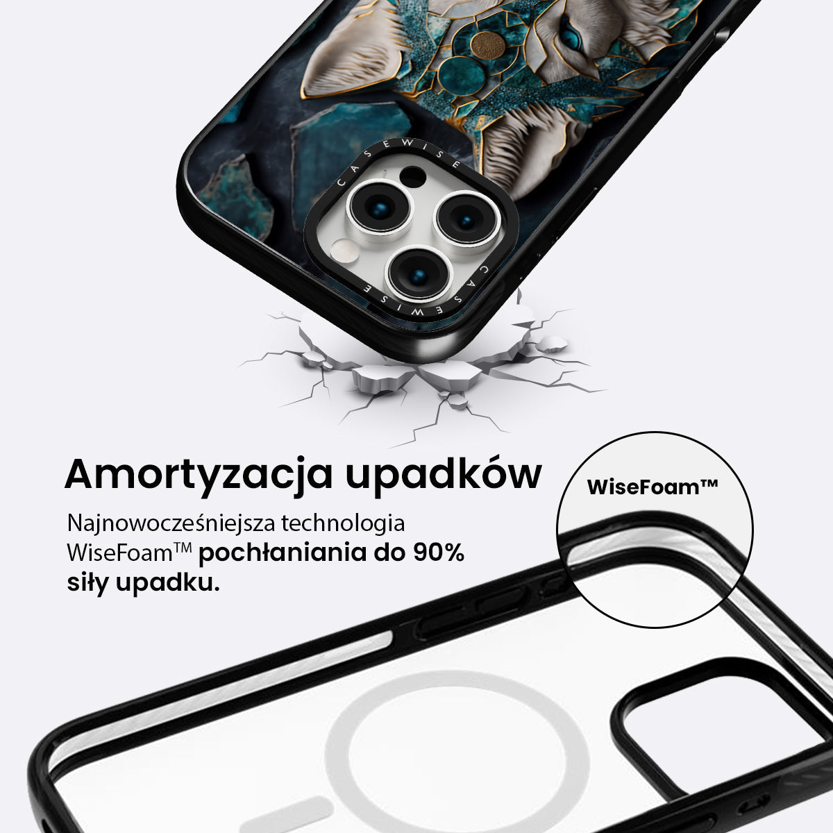 Abstract Wolf Kintsugi Art - Etui