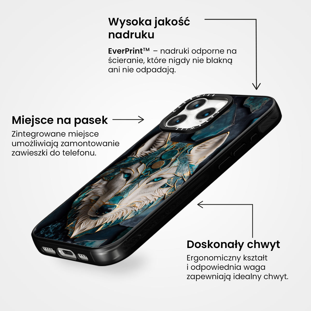 Abstract Wolf Kintsugi Art - Etui