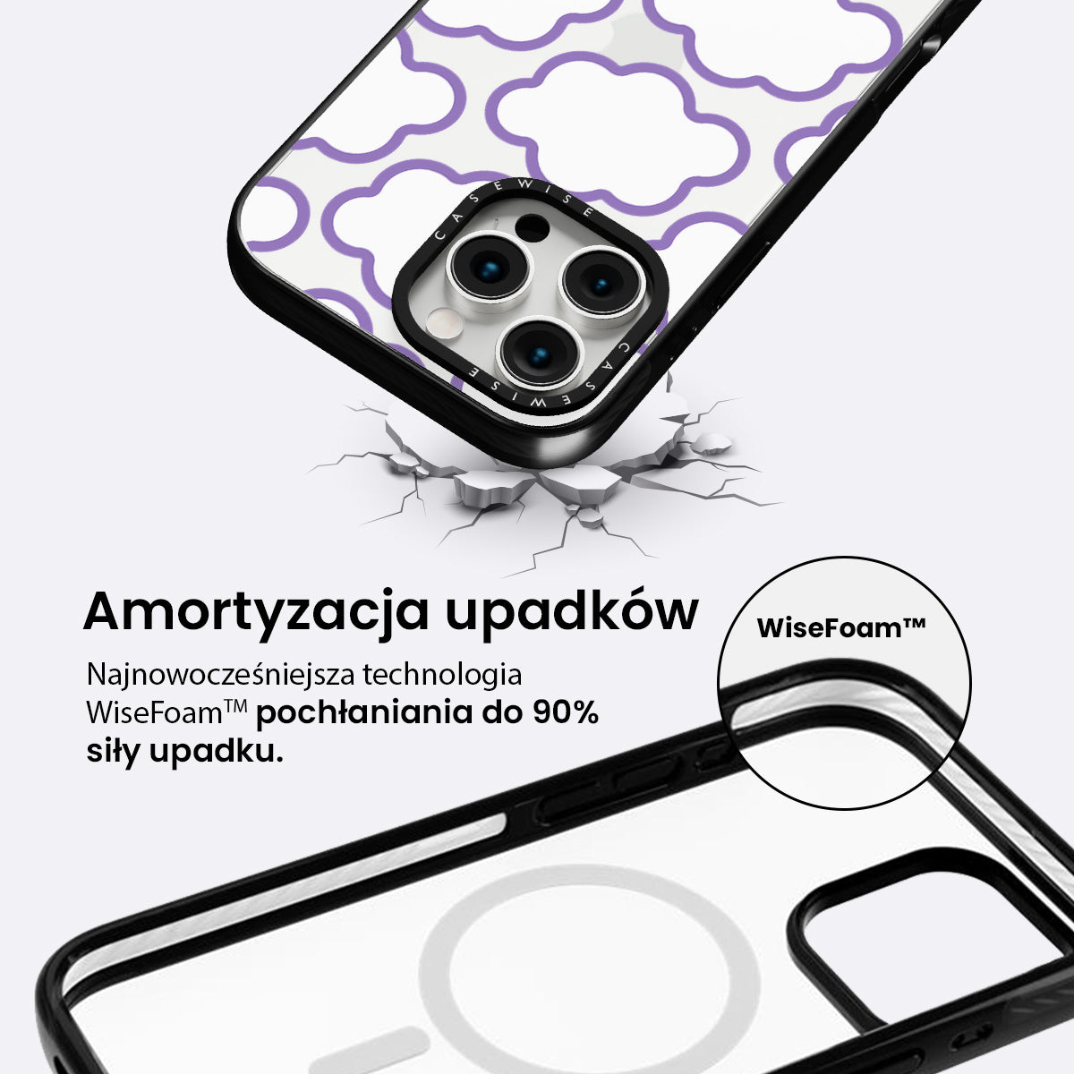 Fioletowe Chmurki - Etui