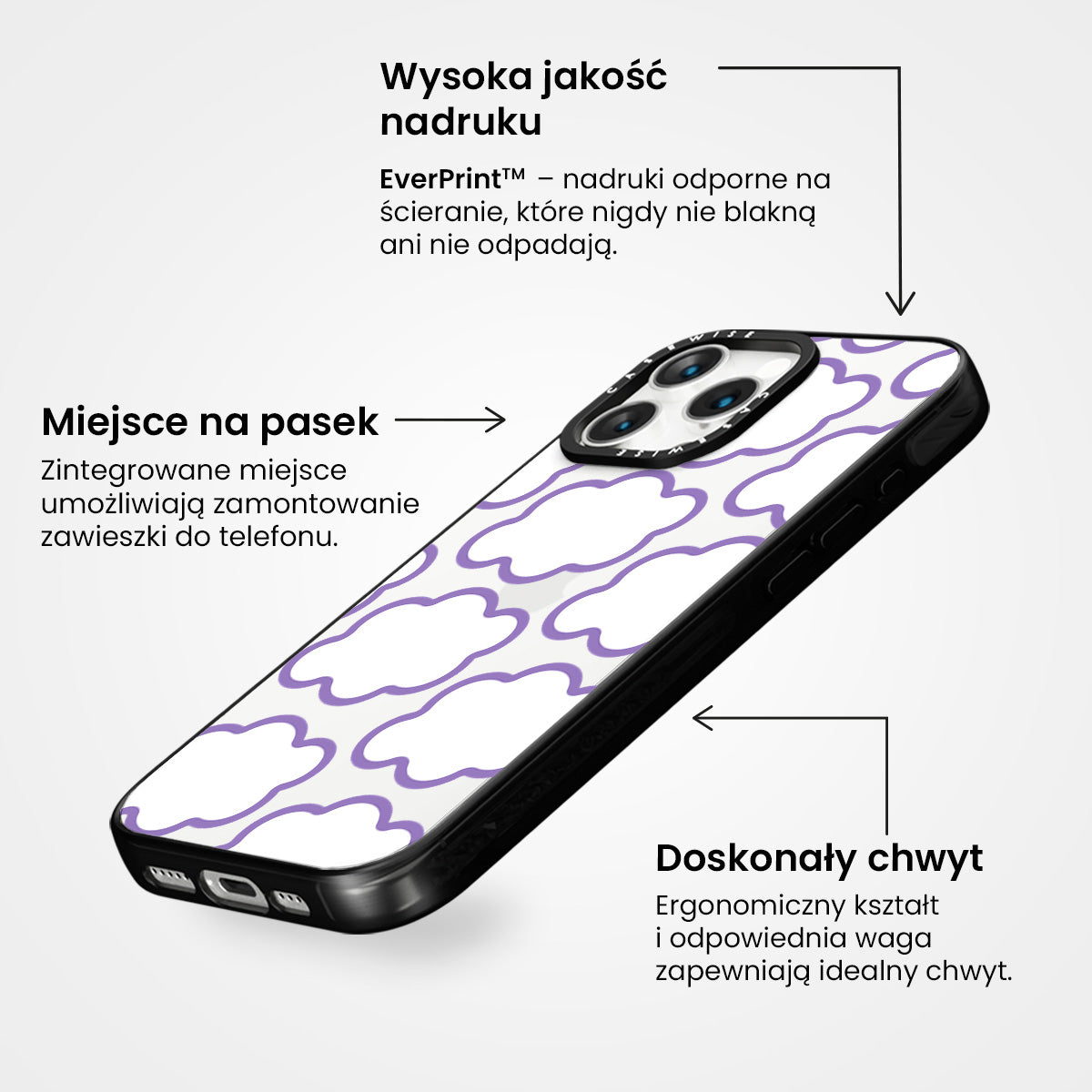 Fioletowe Chmurki - Etui
