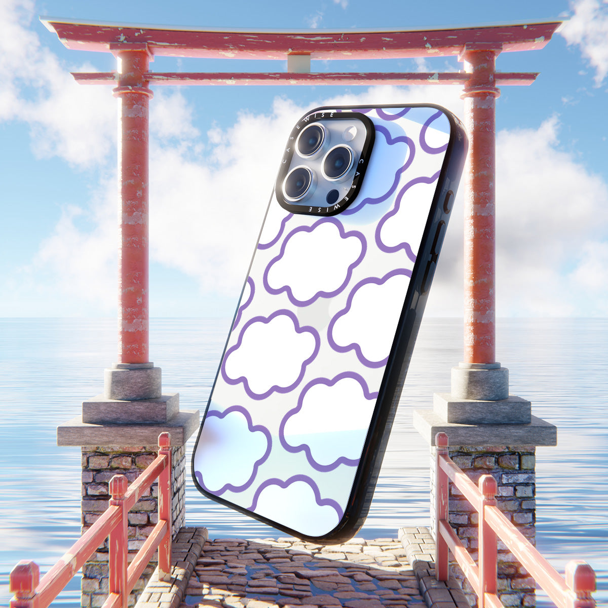 Fioletowe Chmurki - Etui