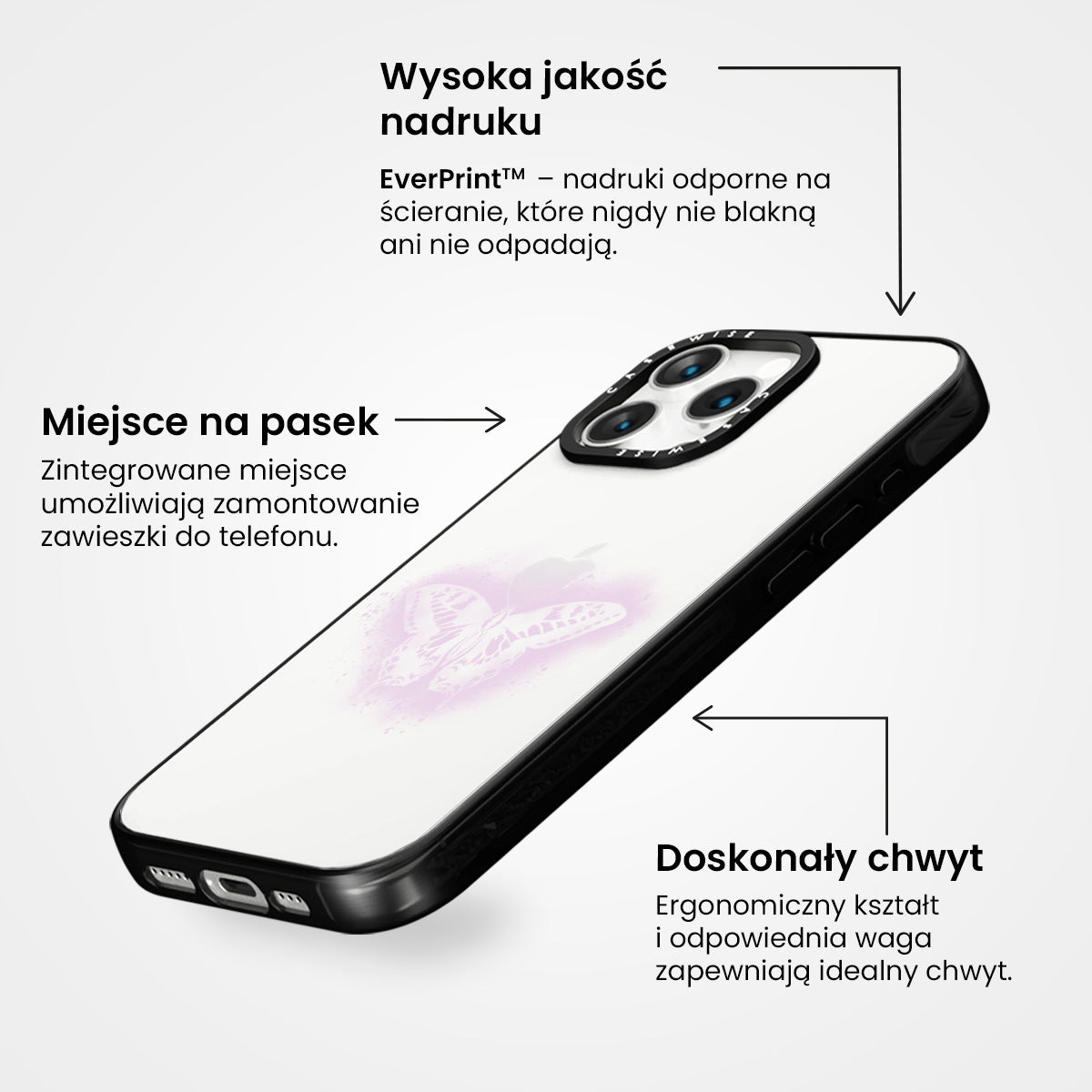 Różowy tusz motylkowy - Etui