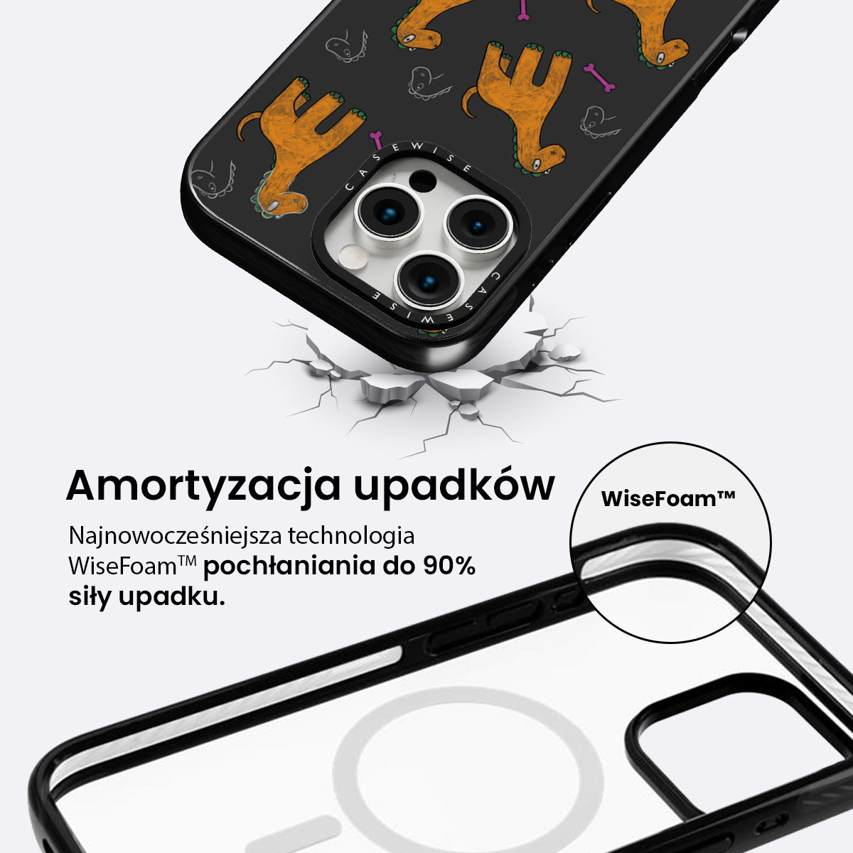 Pomarańczowy dinozaur - Etui