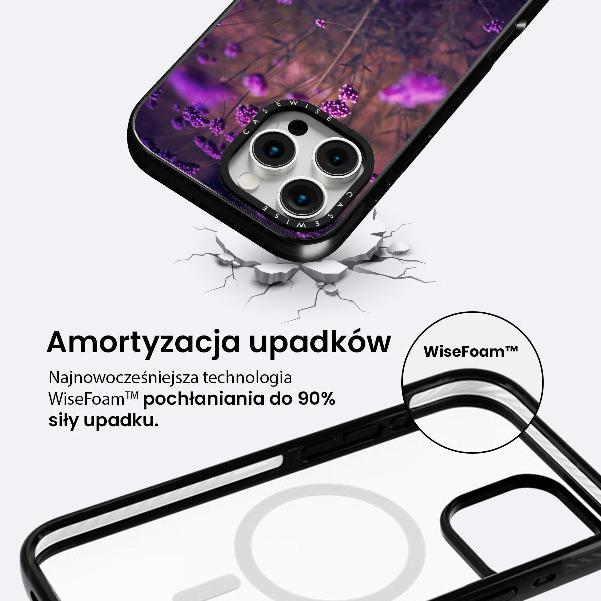 Fioletowe kwiaty - Etui